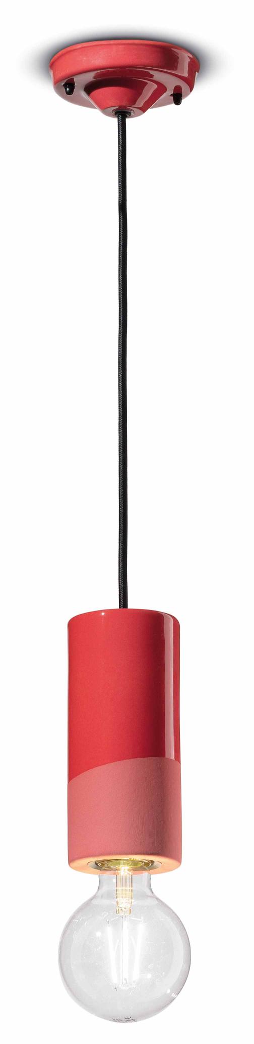 Lampa wisząca ceramiczna PI czerwony