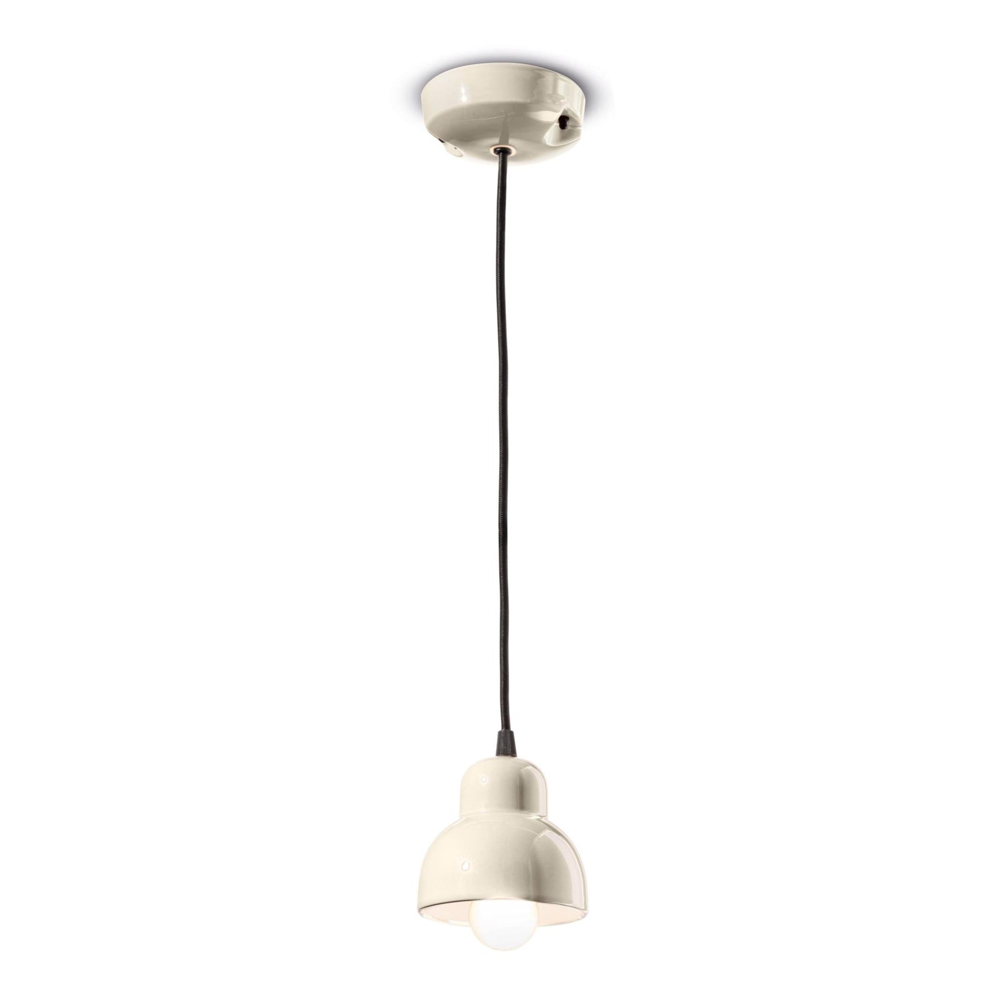 Lampa wisząca ceramiczna BERIMBAU kremowy