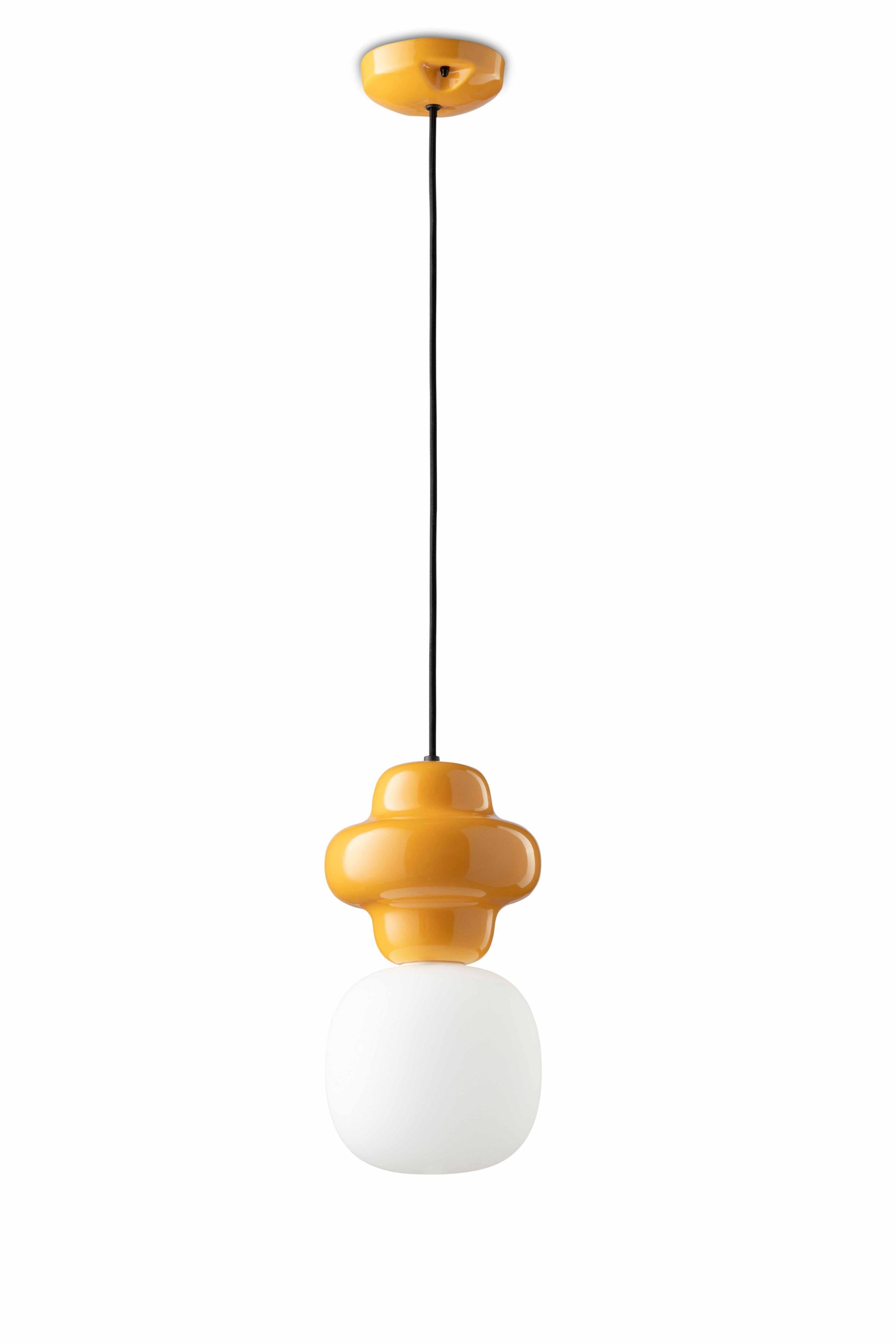 Lampa wisząca ceramiczna COPACABANA żółty