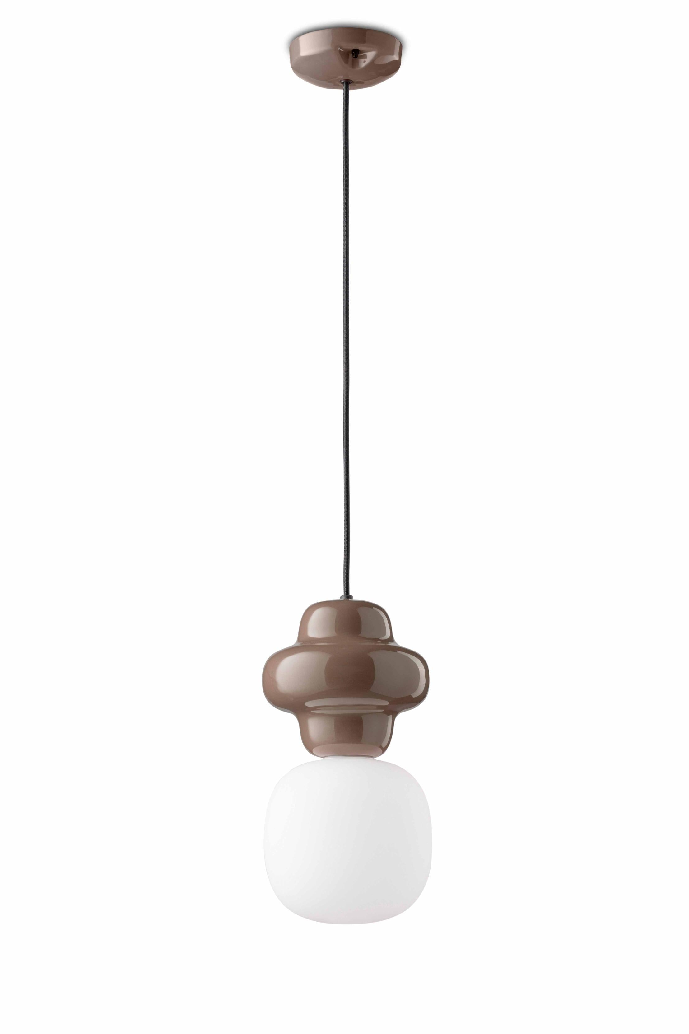 Lampa wisząca ceramiczna COPACABANA mokka