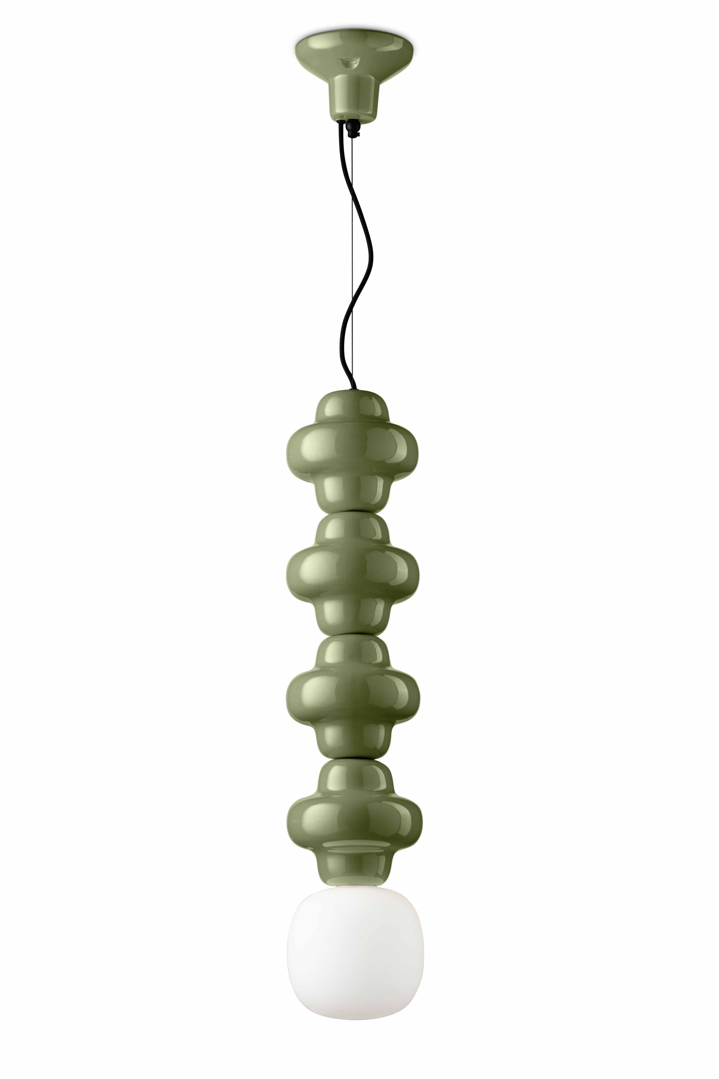 Lampa wisząca ceramiczna COPACABANA 4 szałwiowy
