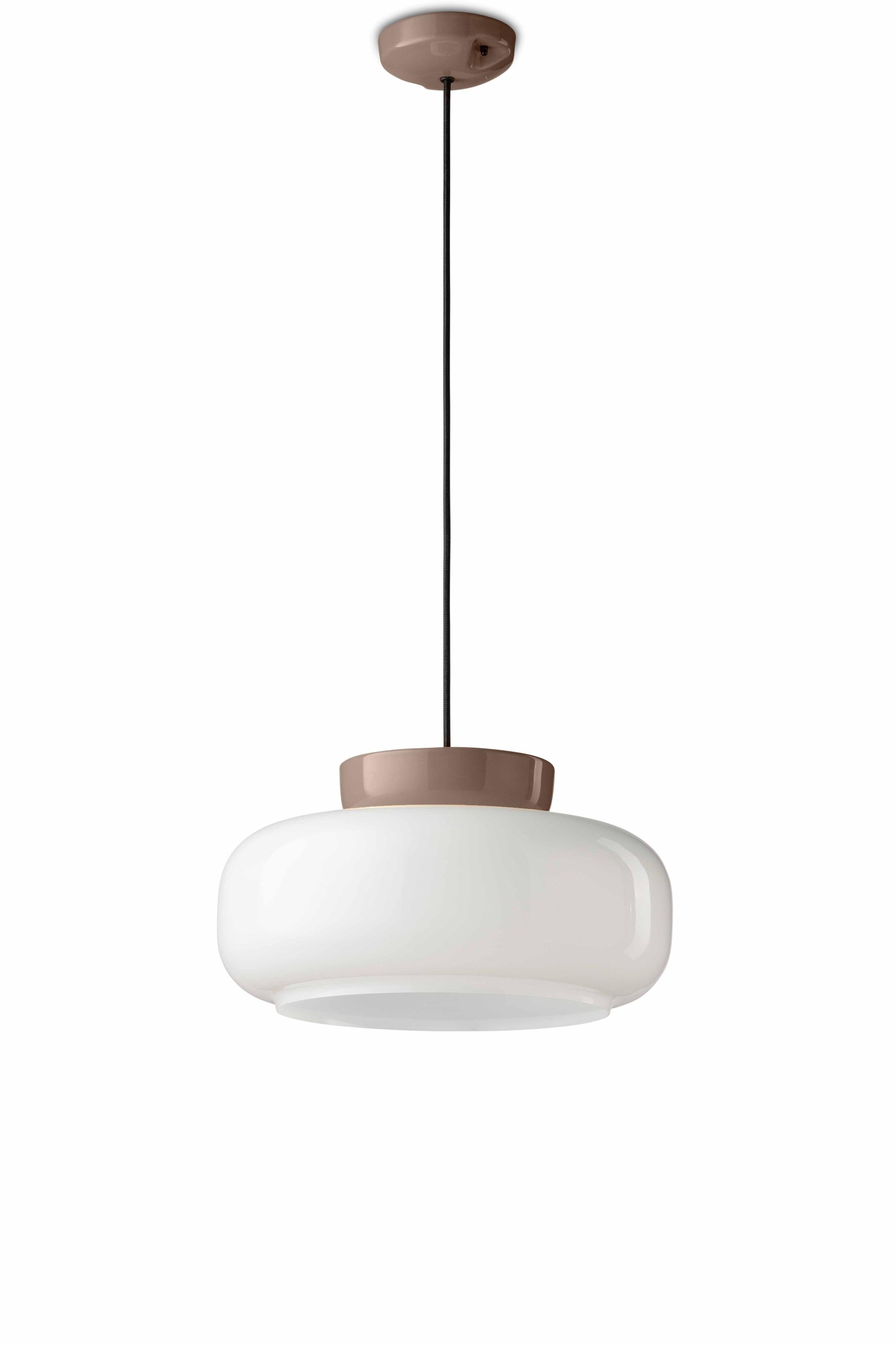 Lampa wisząca ceramiczna MARACANÀ mleczny z mokka