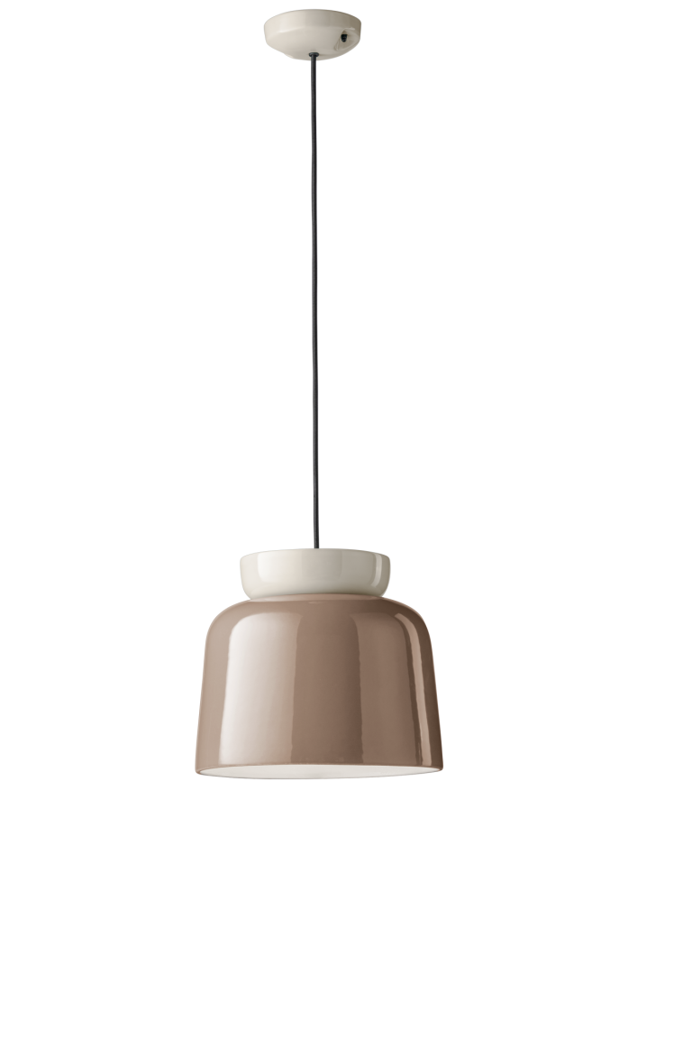 Lampa wisząca ceramiczna CORCOVADO mokka z beżowym