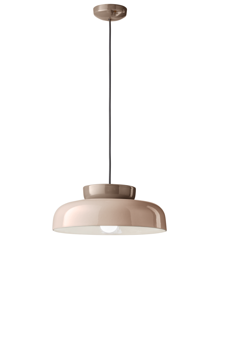 Lampa wisząca ceramiczna MARACANÀ beżowy z mokka