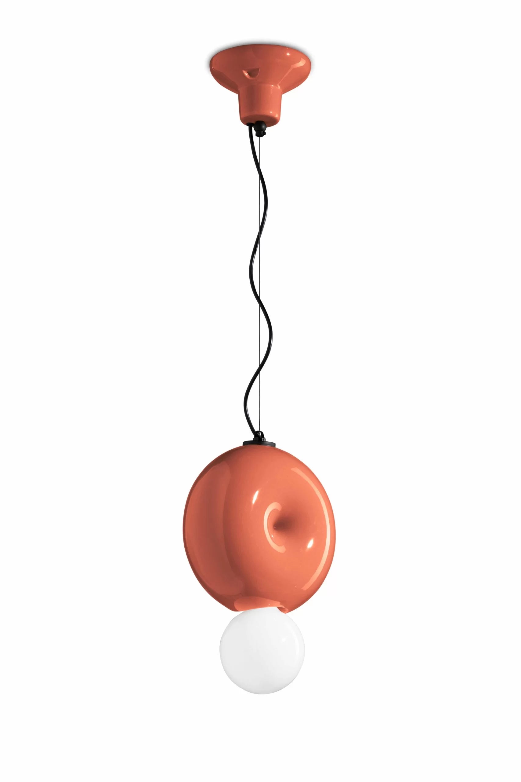 Lampa wisząca ceramiczna BUMBUM pomarańczowy
