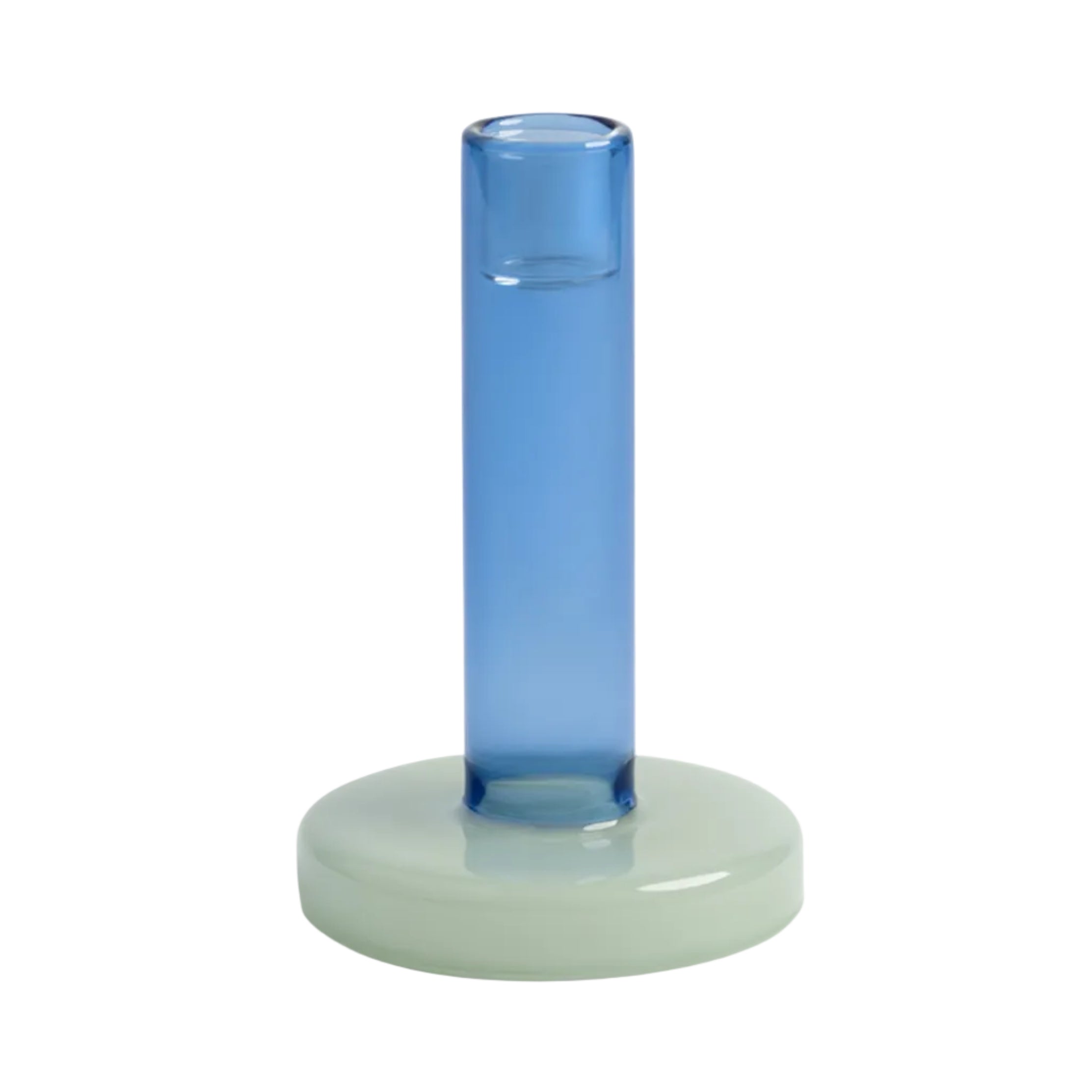 Blue BOLE Candle Holder with Mint