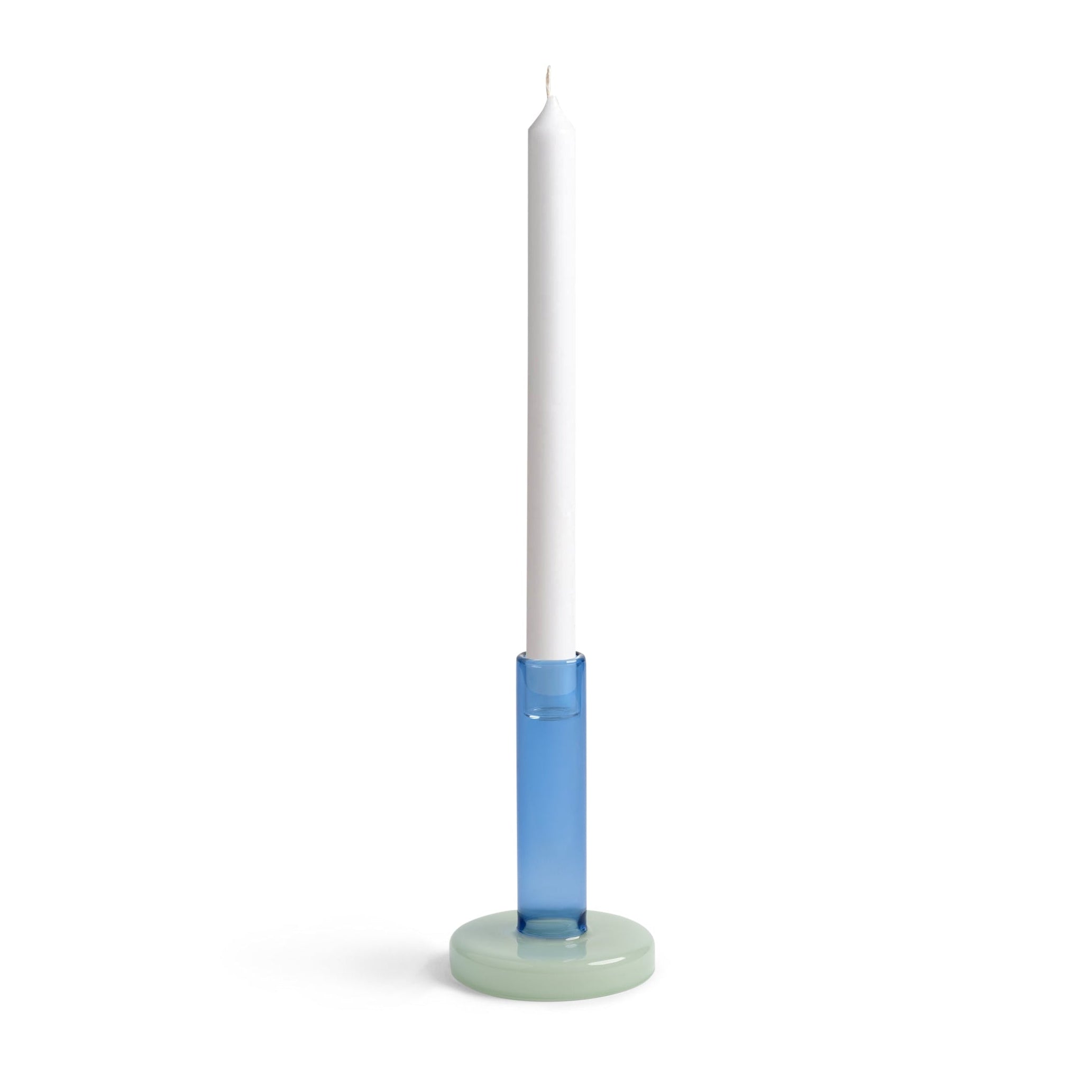 Blue BOLE Candle Holder with Mint
