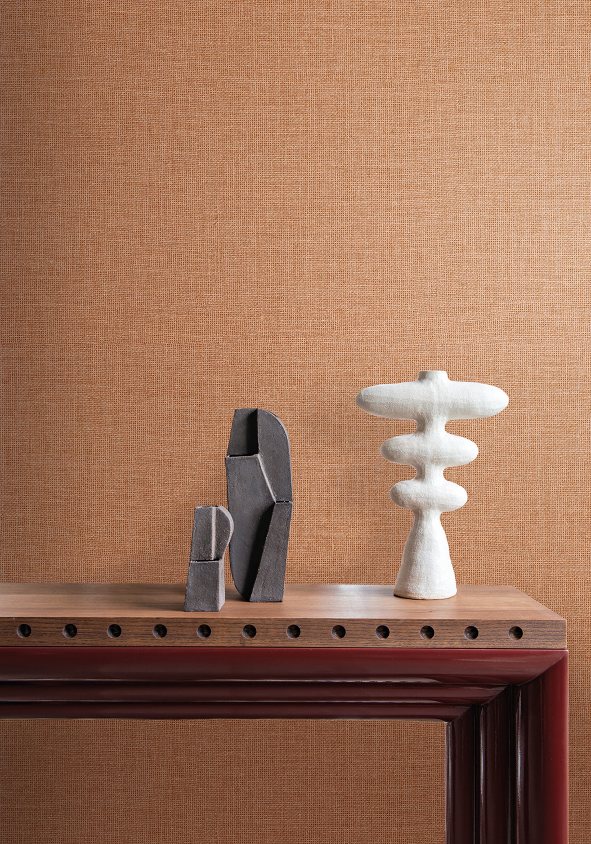 Tapeta winylowa strukturalna imitująca jutę LIENZO - CACTUS kaktusowy