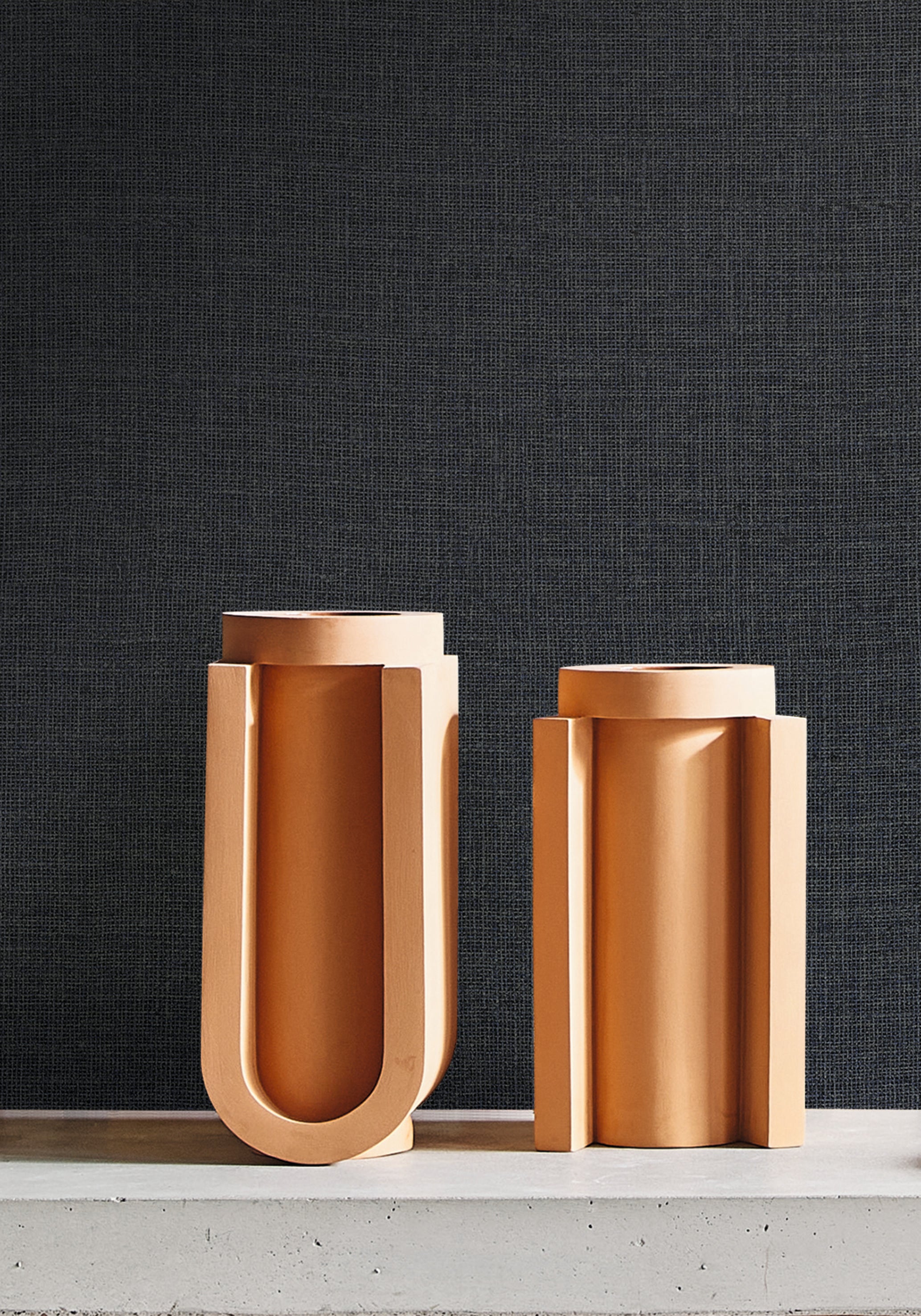 Strukturtapete aus Vlies mit Jute-Optik LIENZO - AMANDE DOUCE Mandelgrün