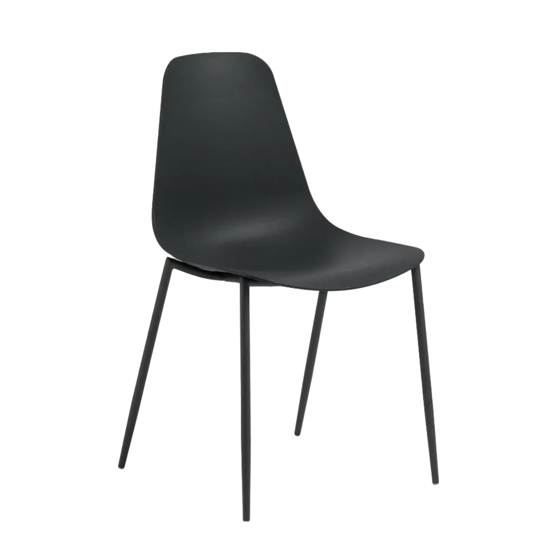 Stuhl WHATTS schwarz mit Stahlbasis