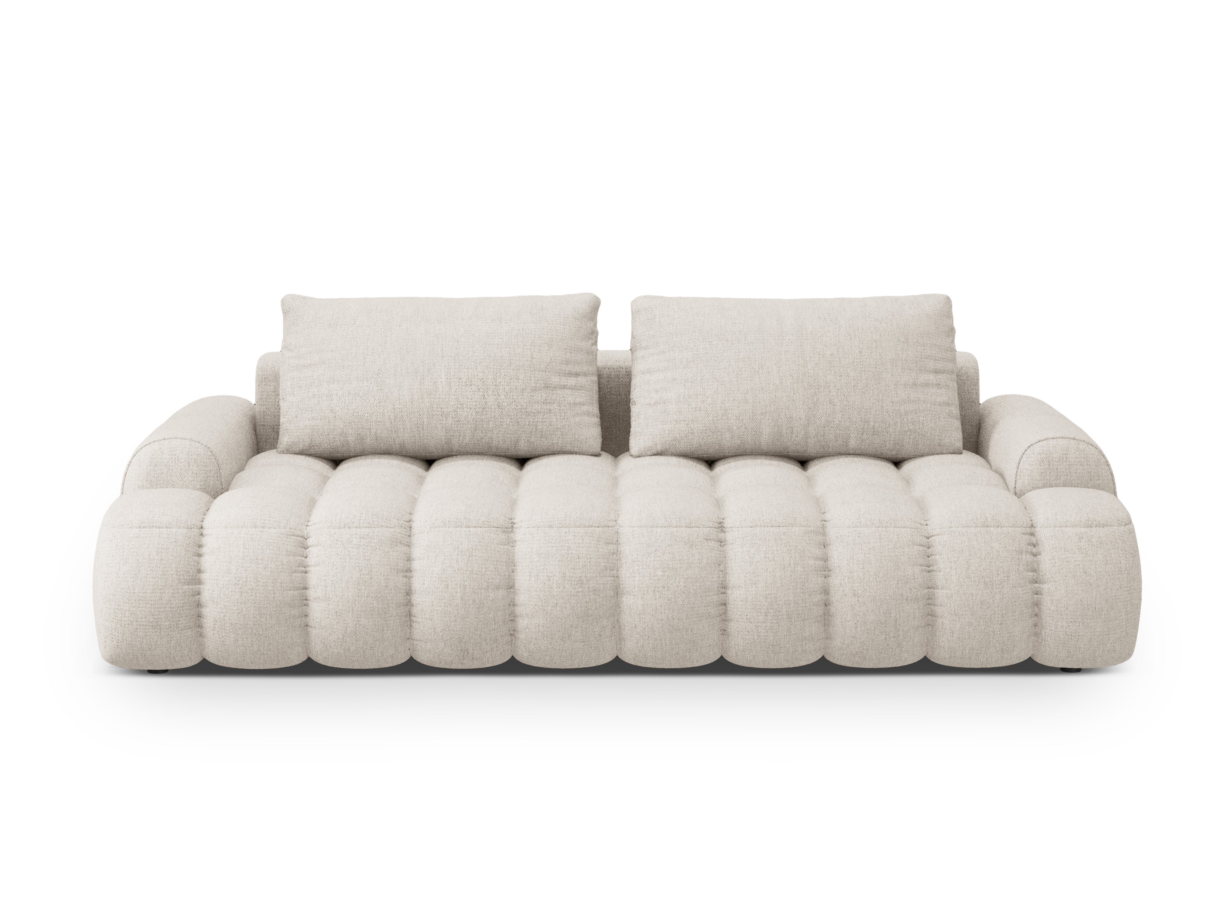 Sofa z funkcją spania 4-osobowa LINZ kremowy