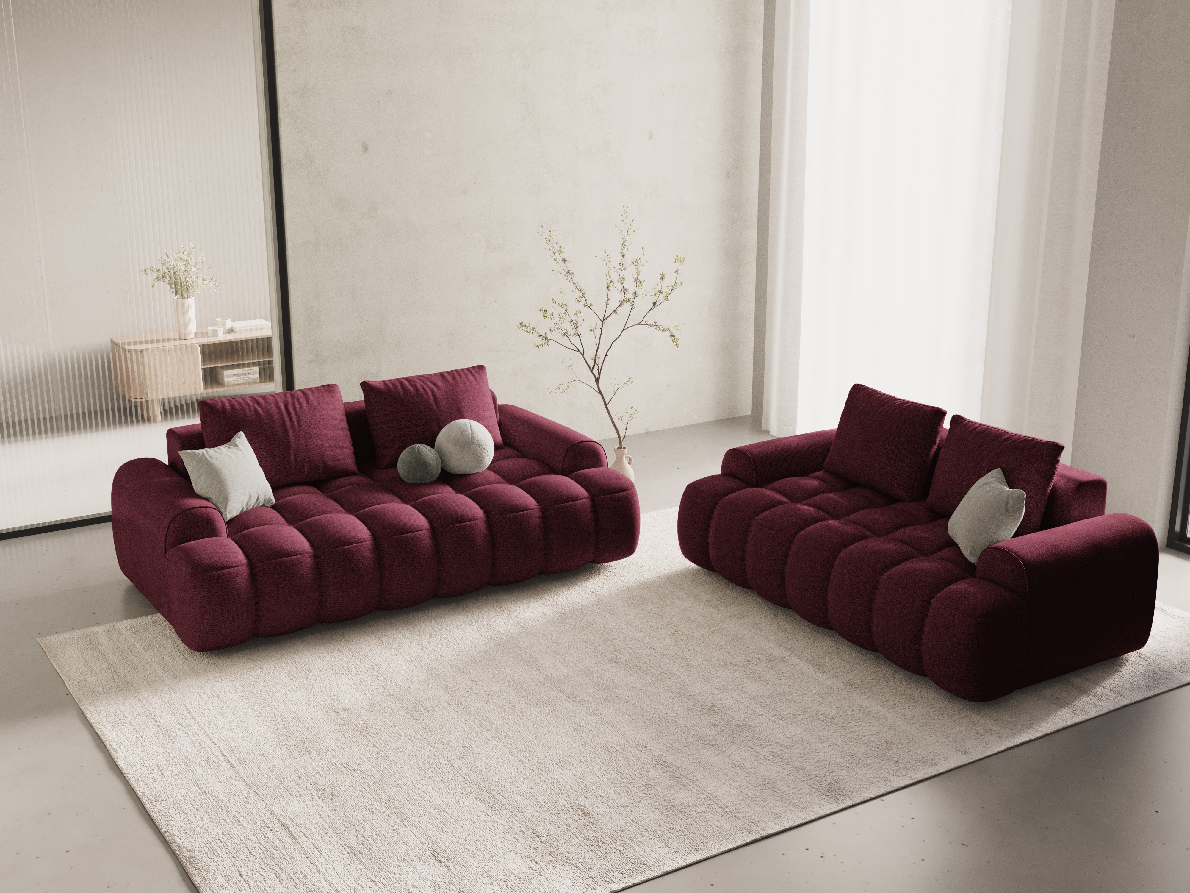 Sofa 2-osobowa LINZ bordowy