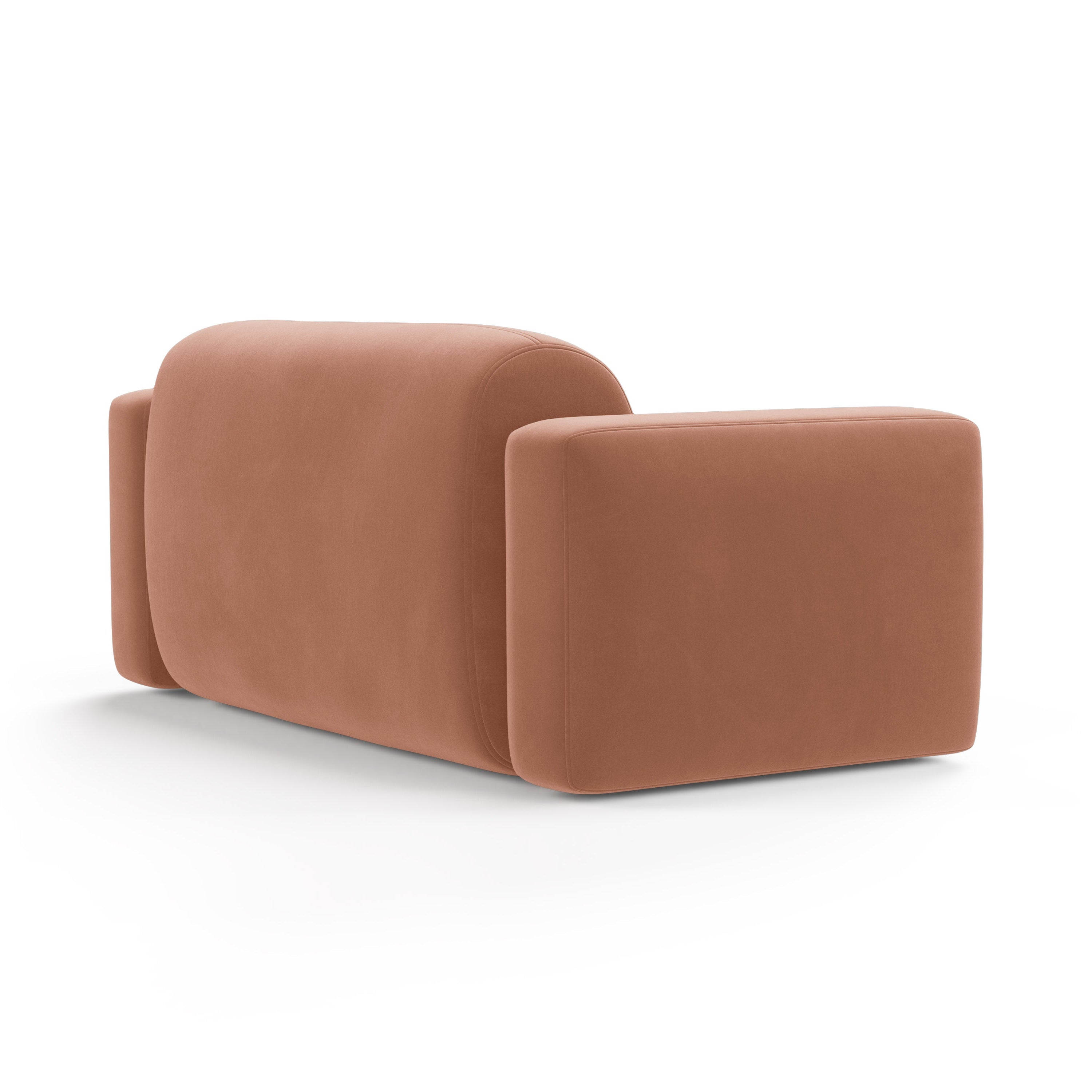 Sofa aksamitna 2-osobowa STRINO różowy