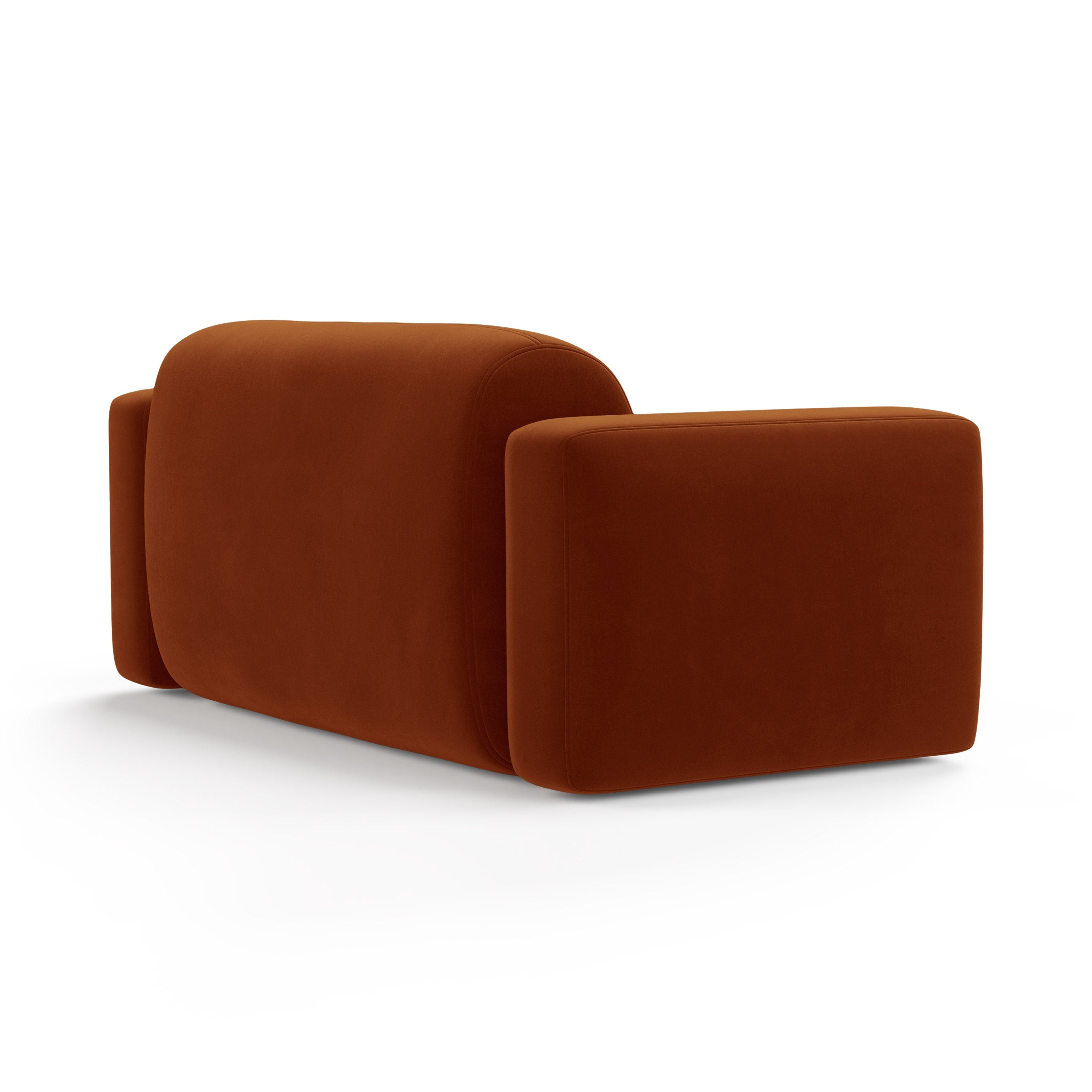 Sofa aksamitna 2-osobowa STRINO terakota