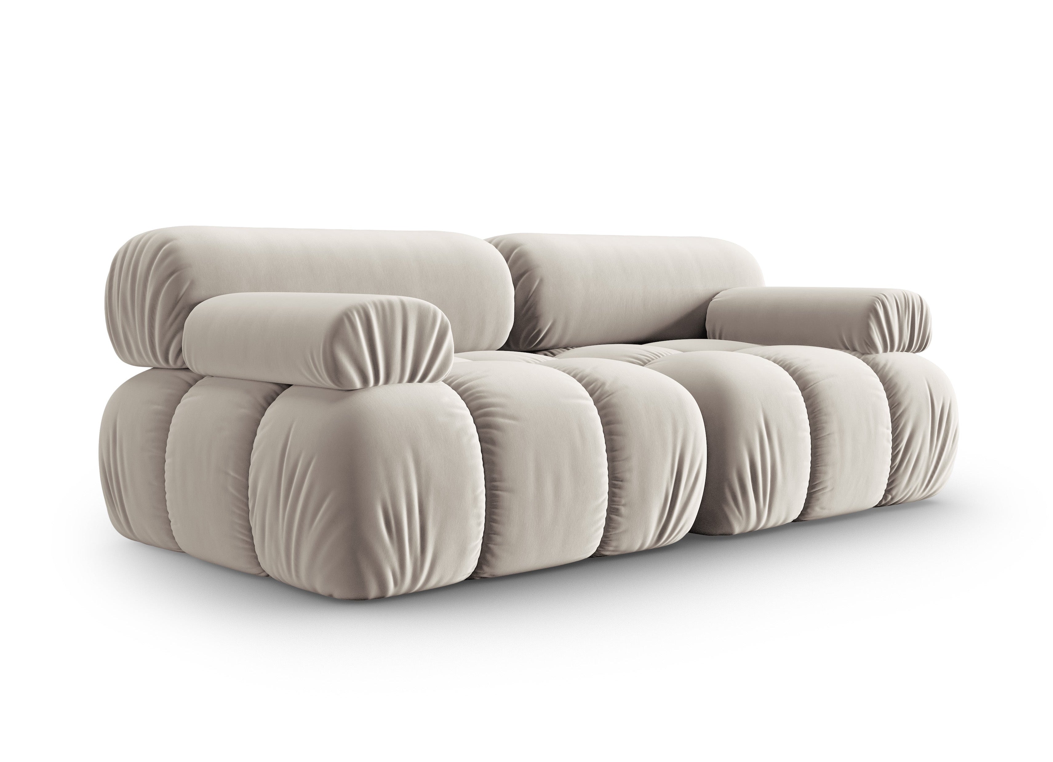 Sofa aus Samt 2-sitzig CORTINA beige