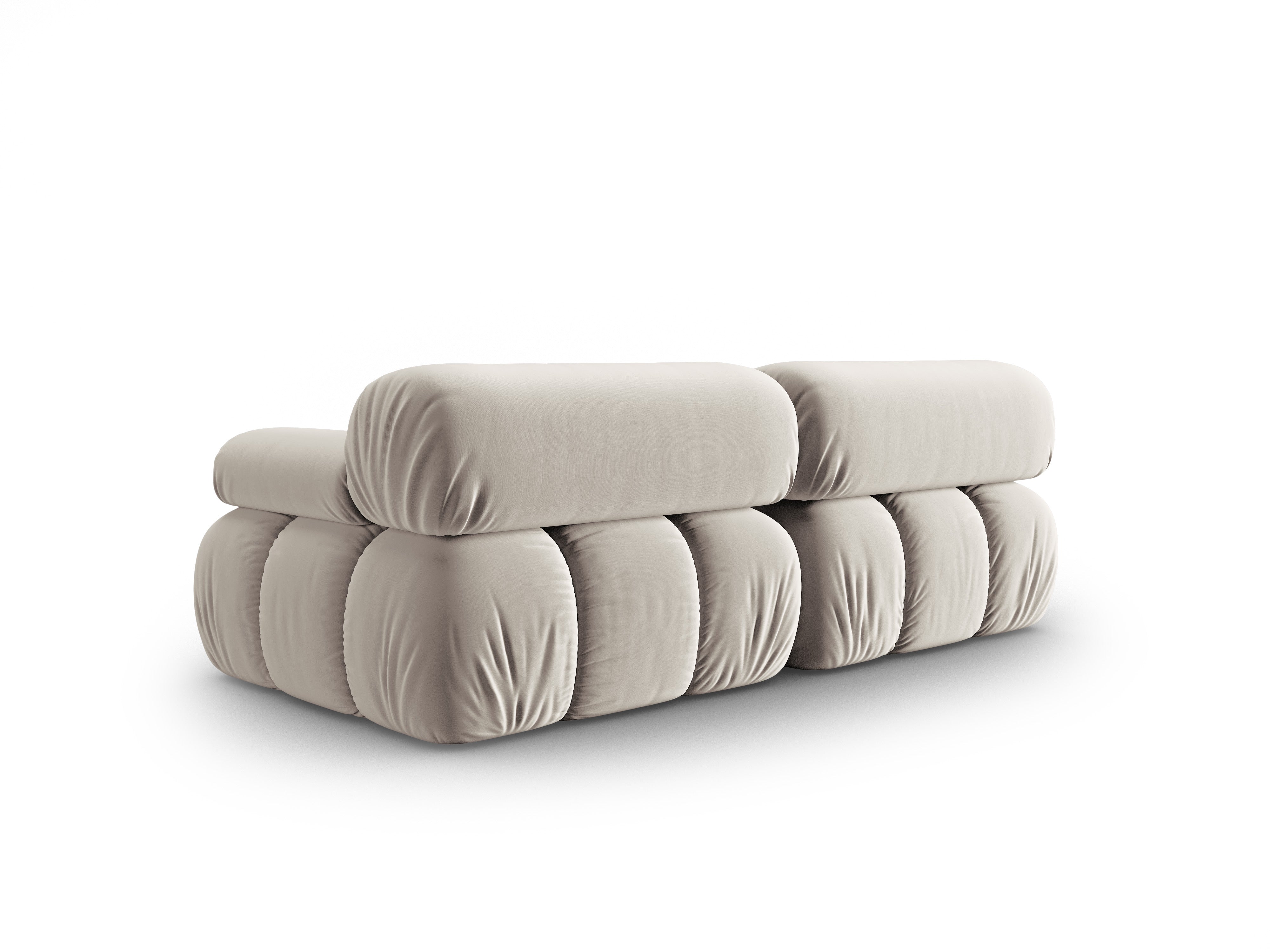Sofa aus Samt 2-sitzig CORTINA beige