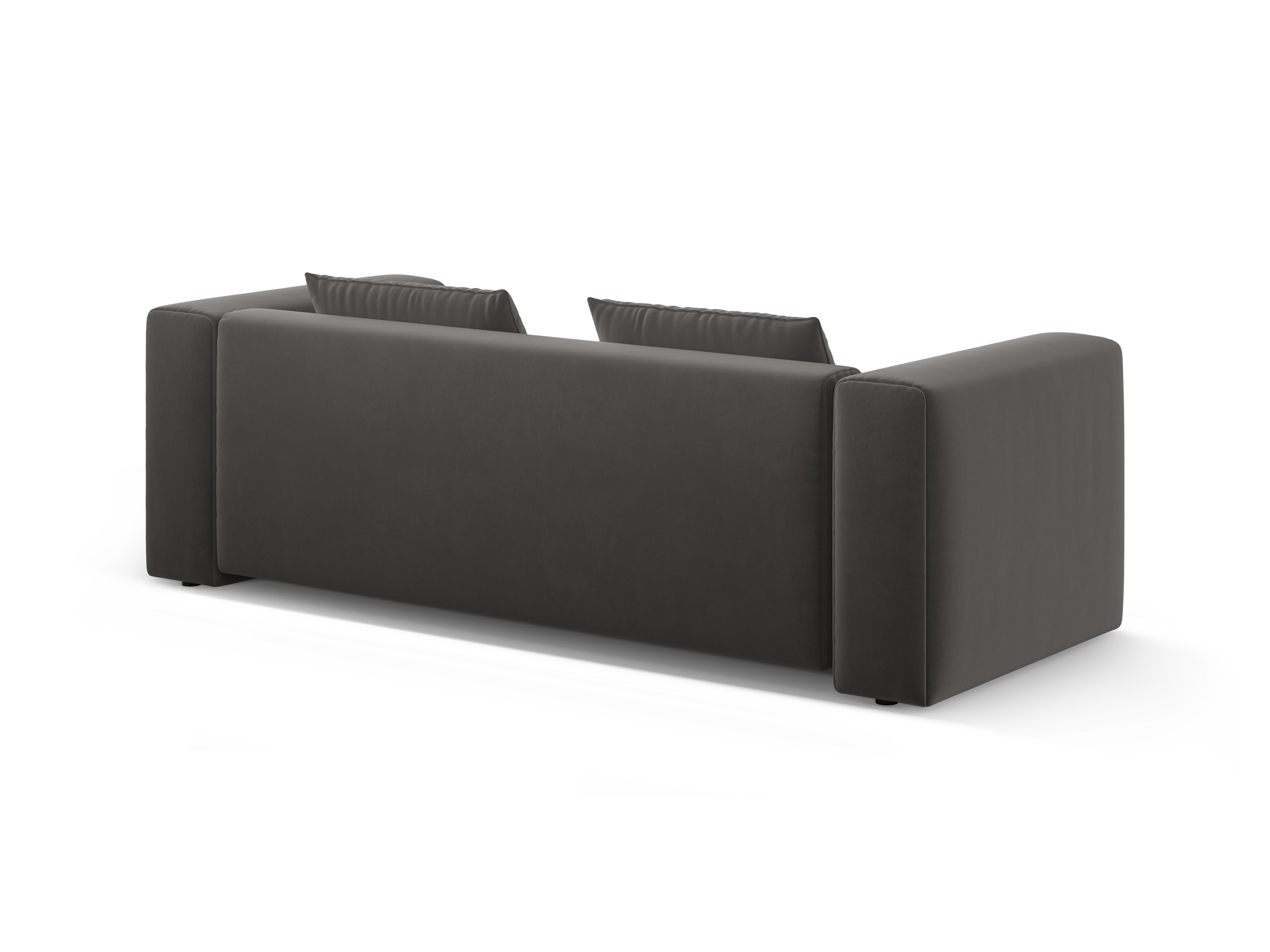 Sofa aksamitna 3-osobowa z funkcją spania VERONA szary