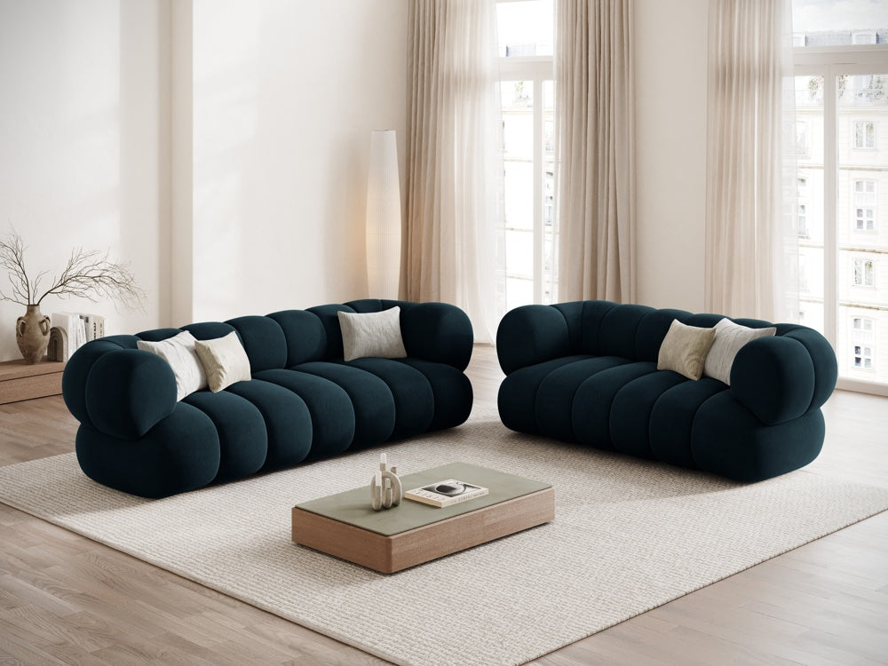 Sofa 3-osobowa aksamitna KOGE petrol