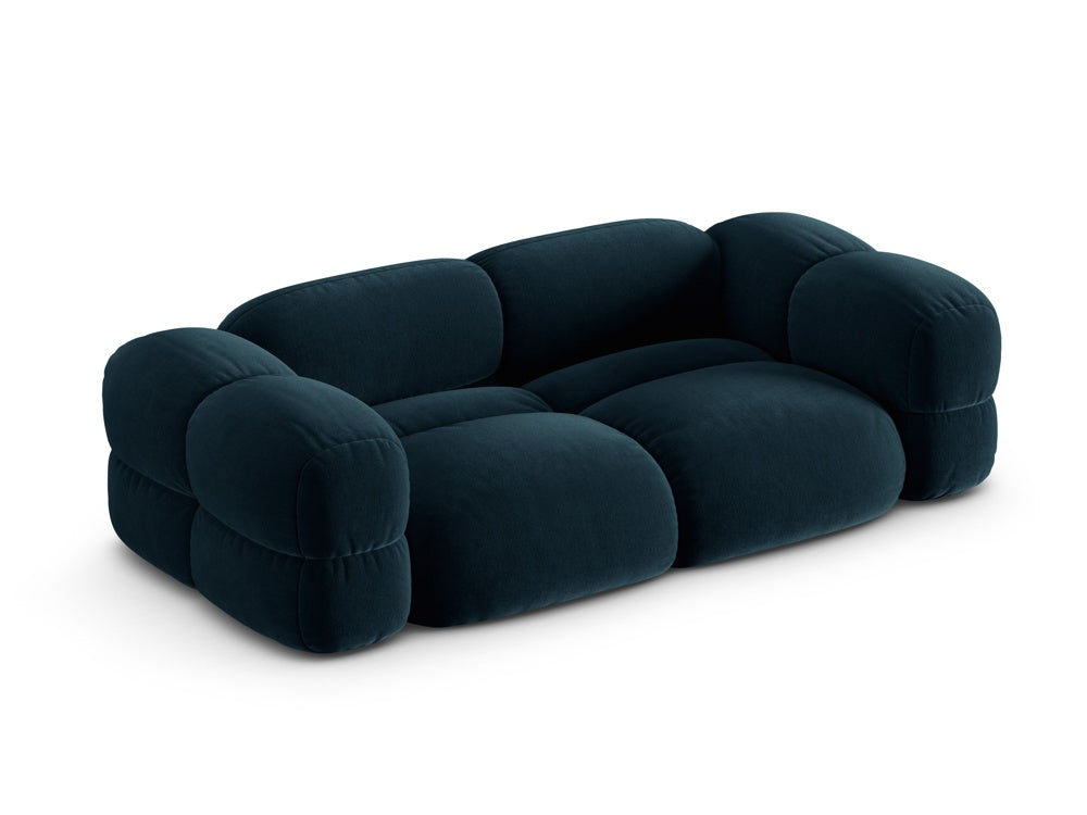 Sofa 3-osobowa aksamitna LORETTO petrol