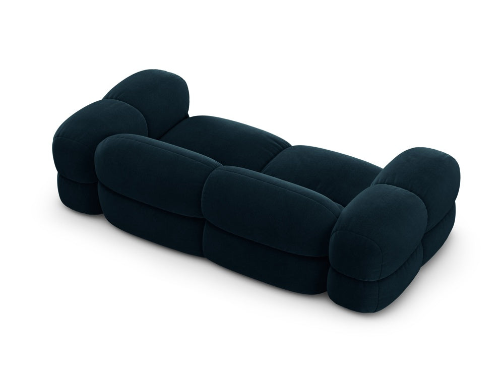 Sofa 3-osobowa aksamitna LORETTO petrol