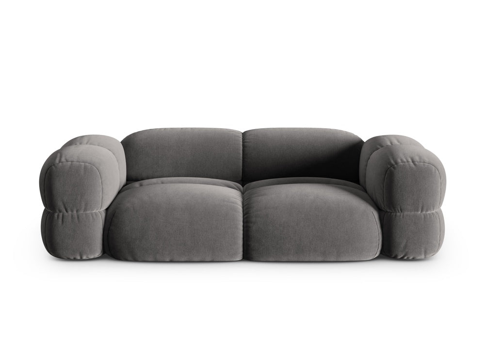 Sofa 3-osobowa aksamitna LORETTO szary