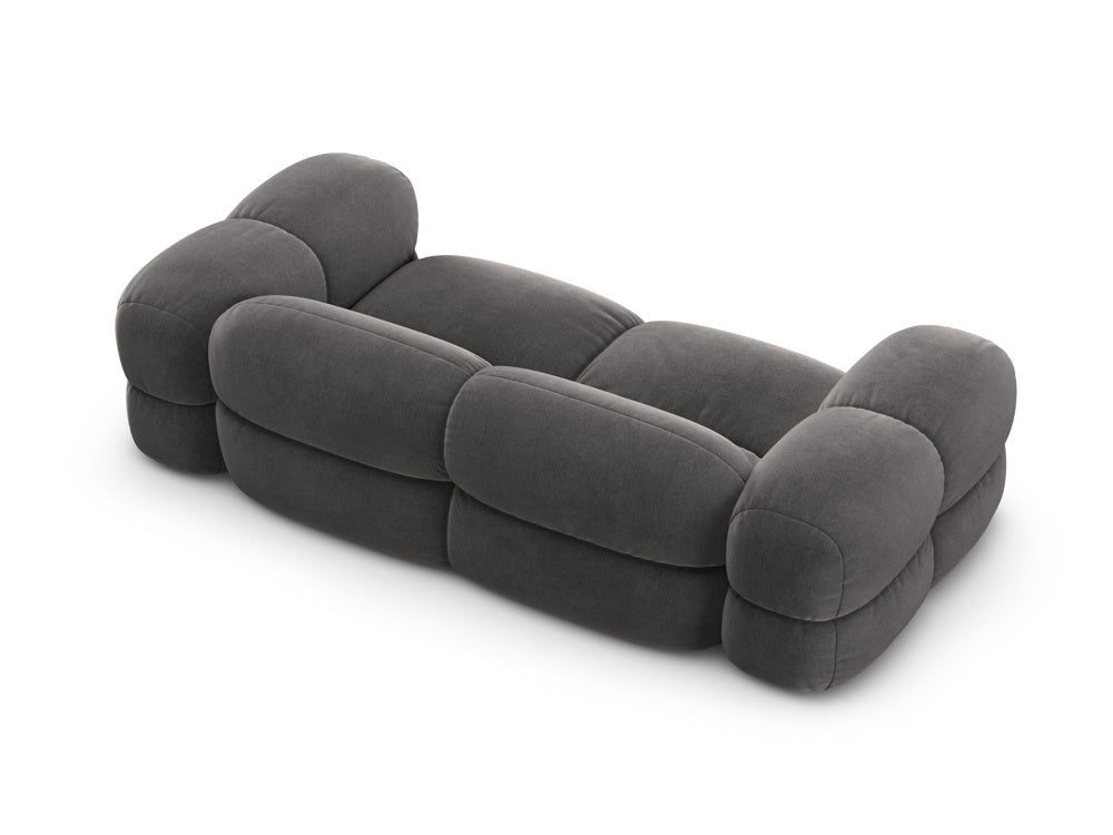 Sofa 3-osobowa aksamitna LORETTO szary