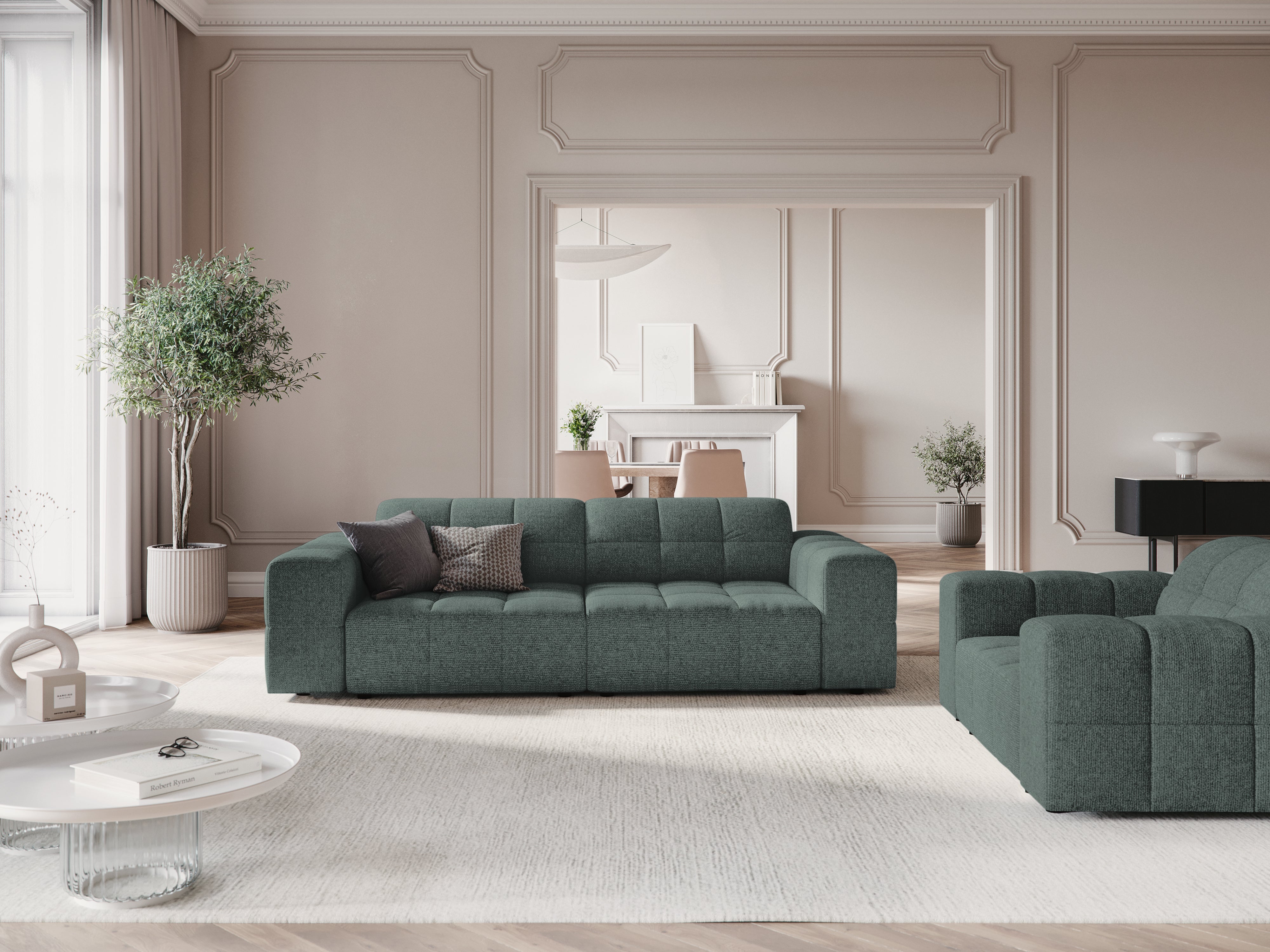 Sofa 3-osobowa CHICAGO petrol szenil