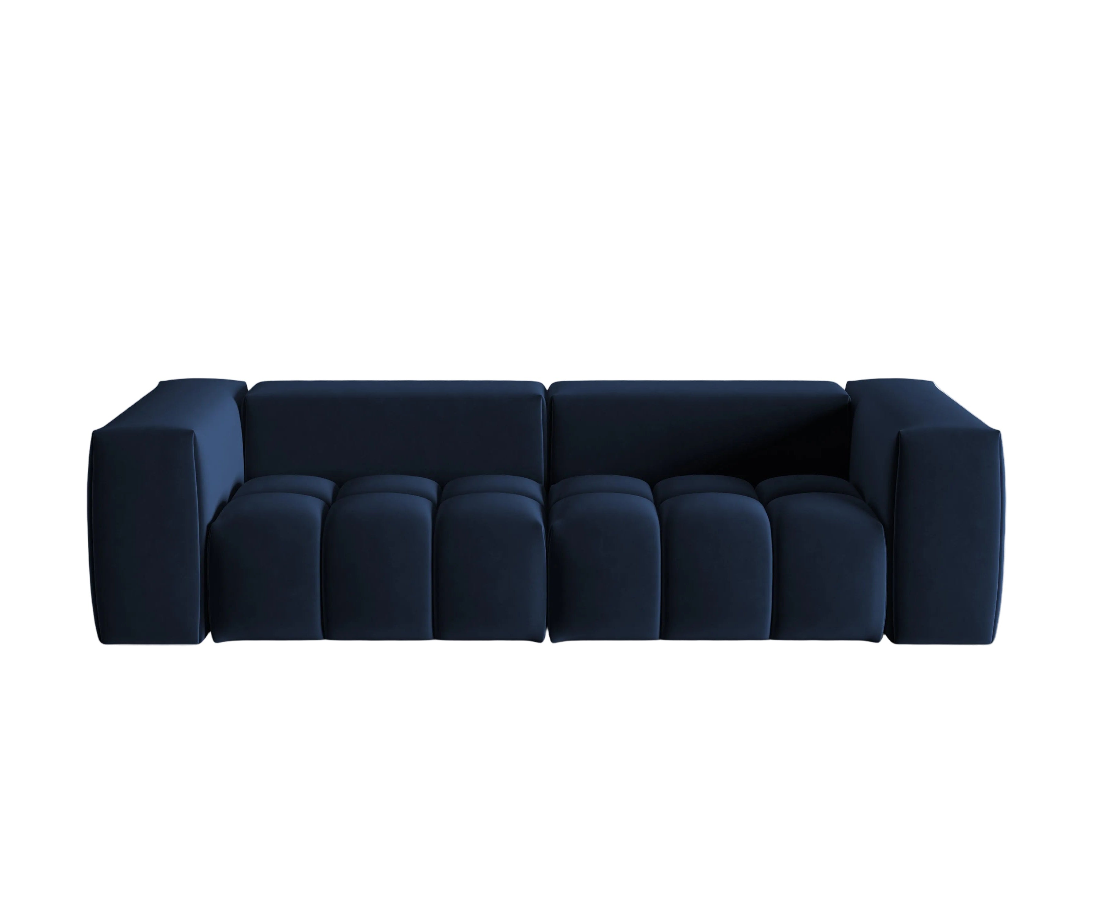 Sofa aksamitna 3-osobowa VERONA królewski niebieski – Cosmopolitan Design