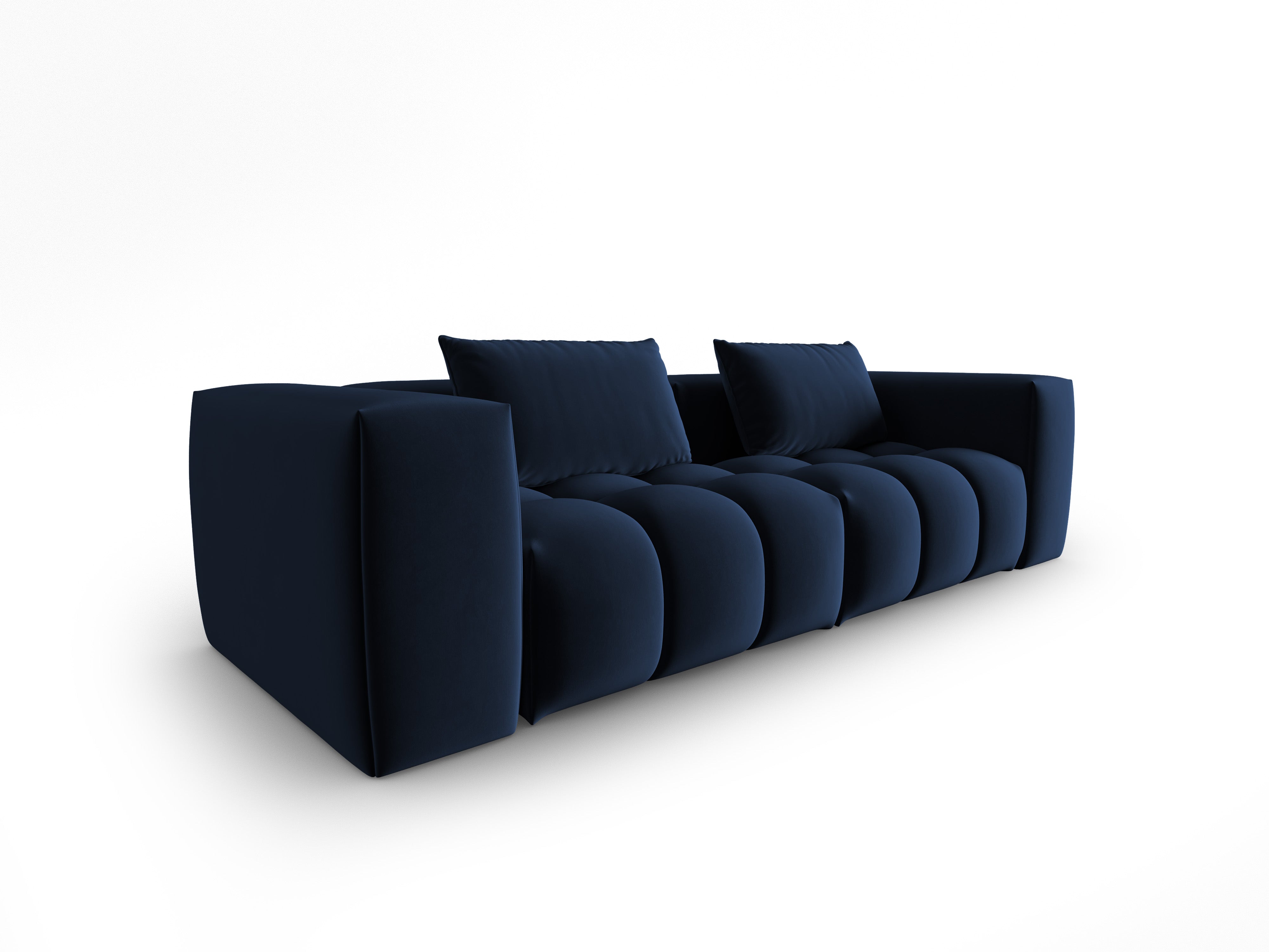 Sofa aksamitna 3-osobowa VERONA królewski niebieski – Cosmopolitan Design