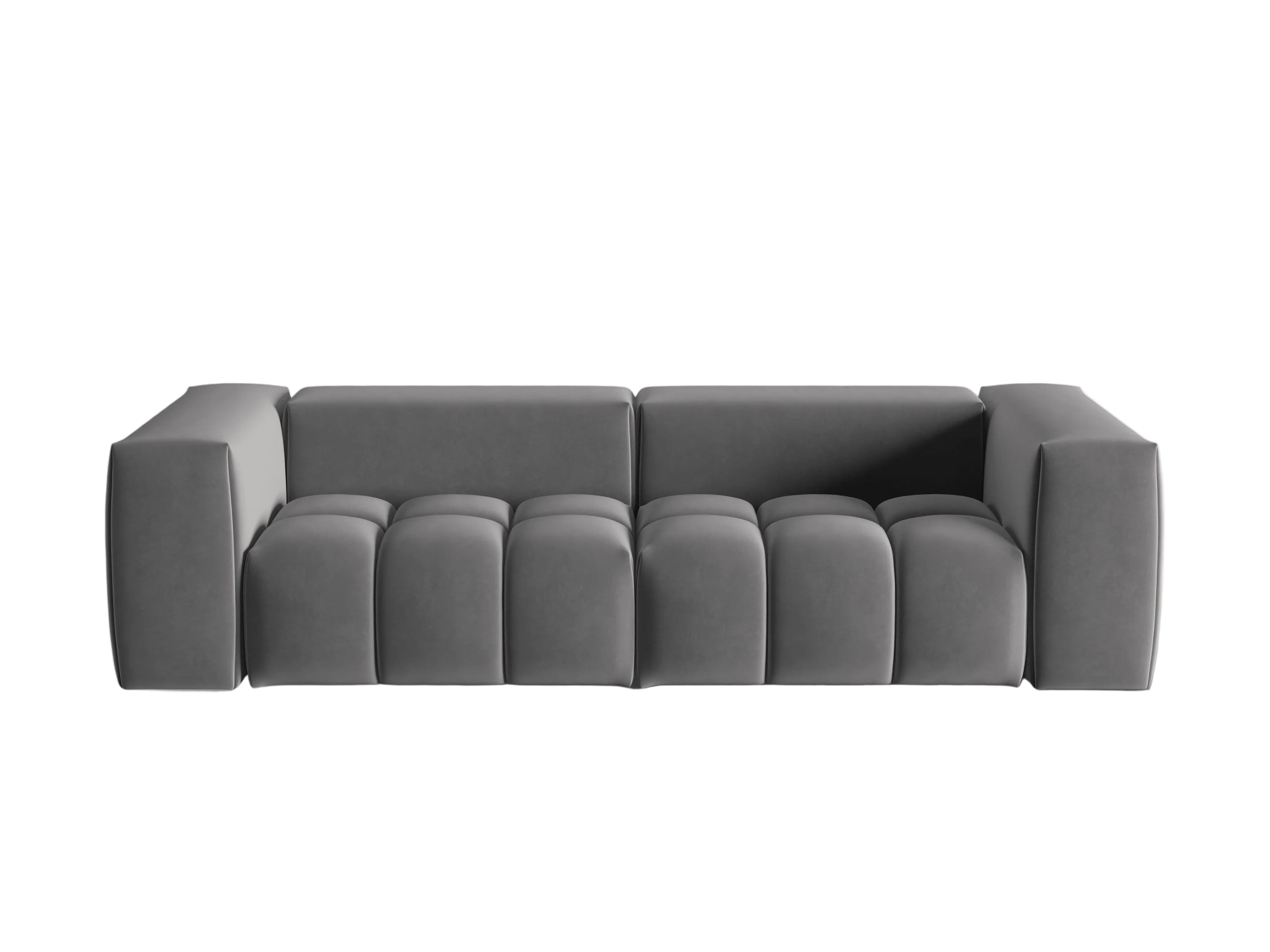 Sofa aksamitna 3-osobowa VERONA szary