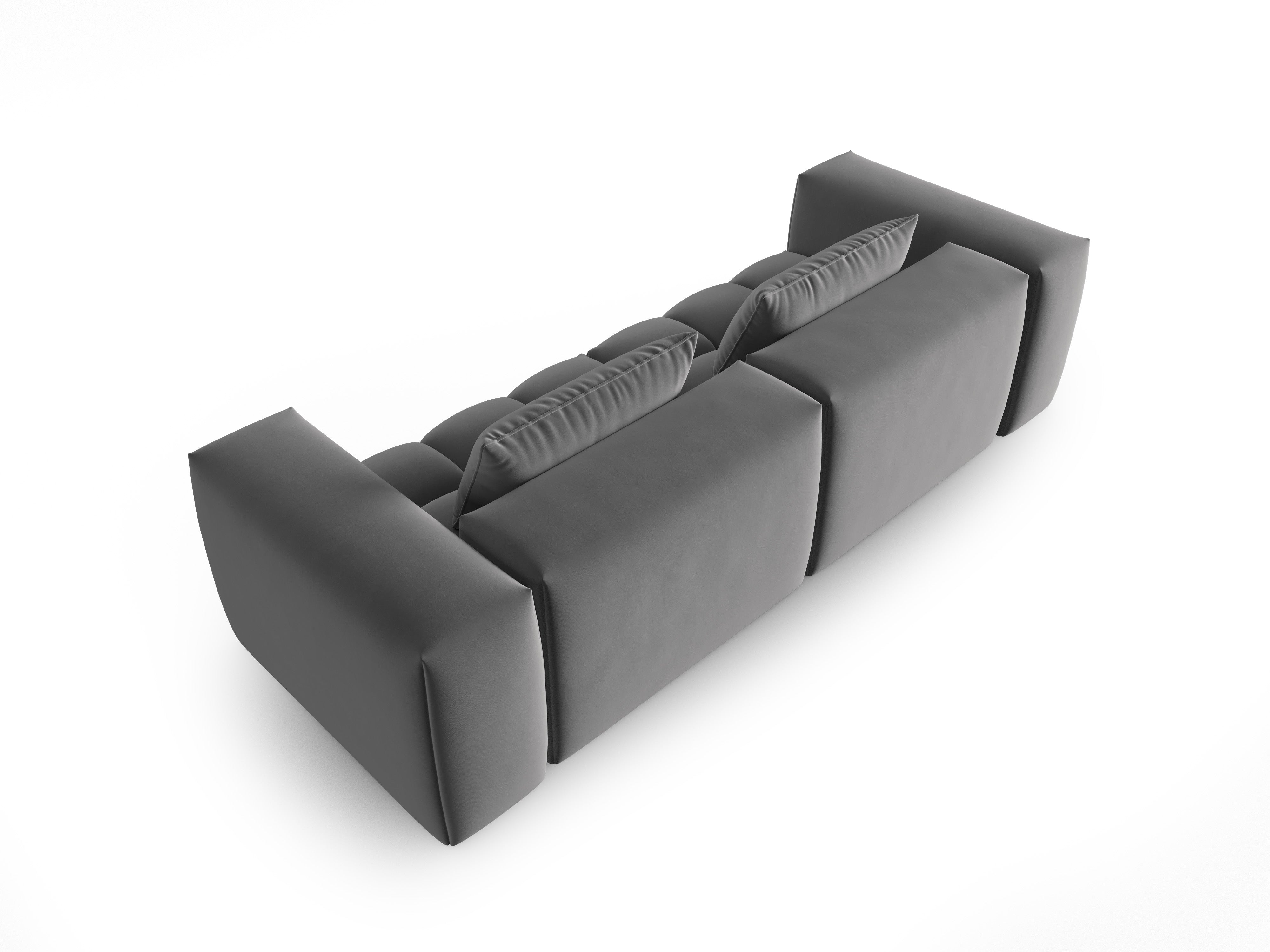Sofa aksamitna 3-osobowa VERONA szary