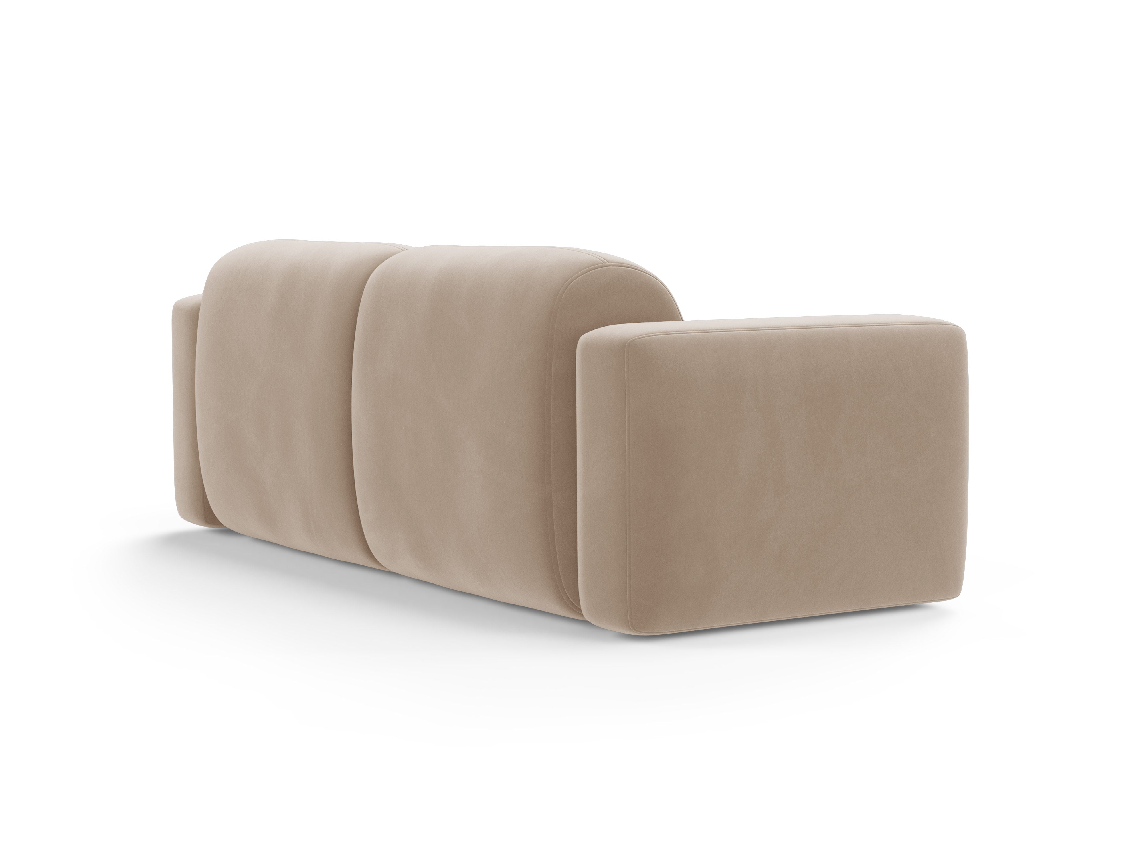 Sofa aksamitna 3-osobowa STRINO beżowy