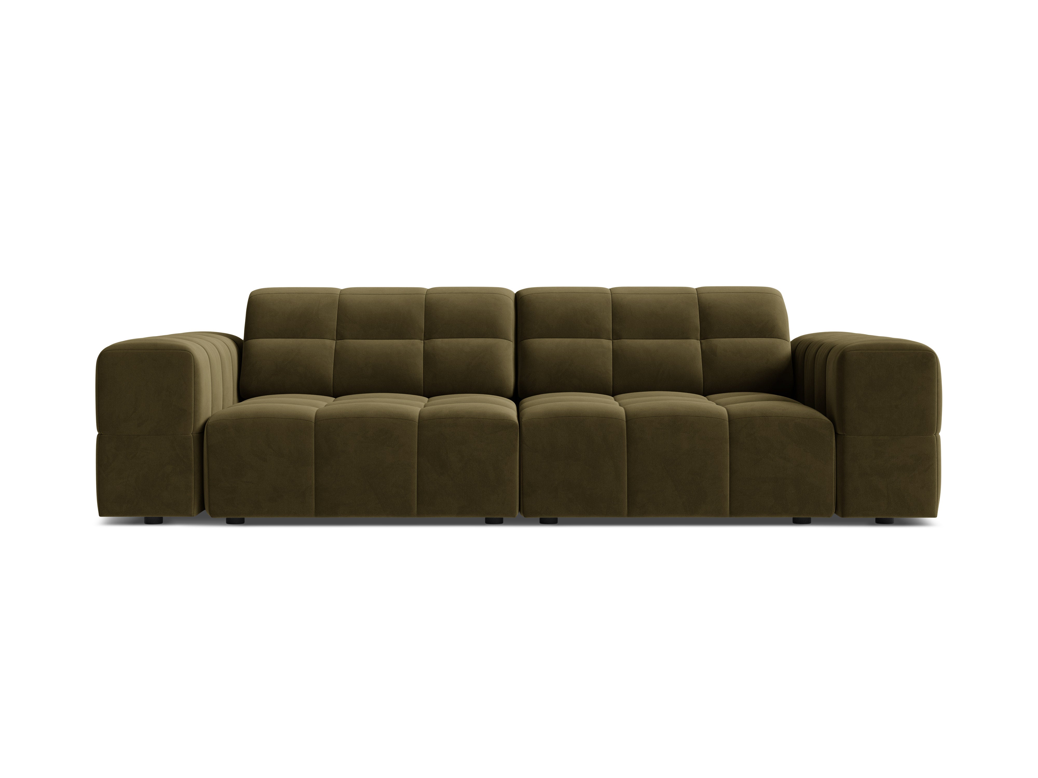 Sofa aksamitna 3-osobowa CHICAGO oliwkowy
