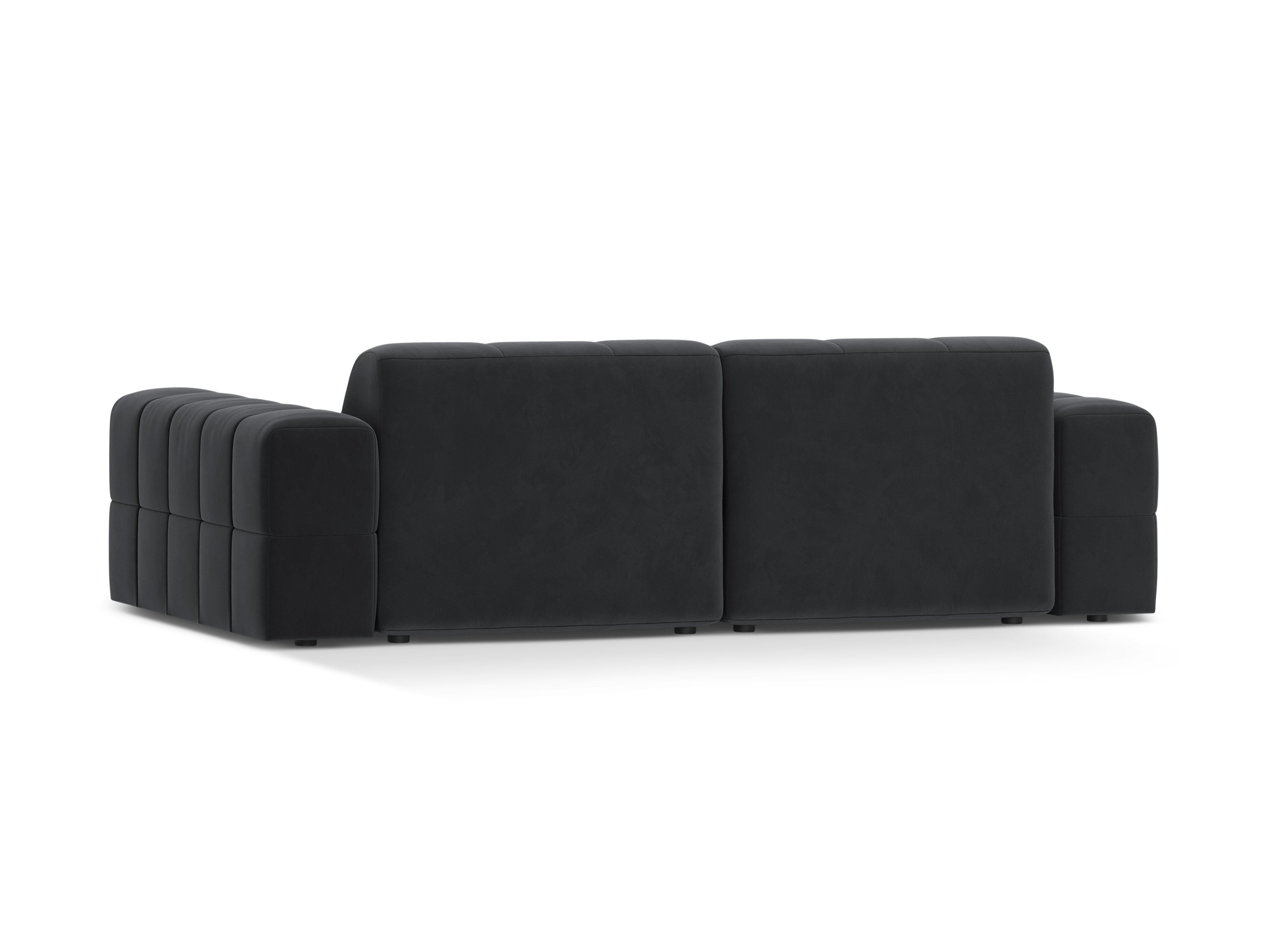 Sofa aksamitna 3-osobowa CHICAGO ciemnoszary
