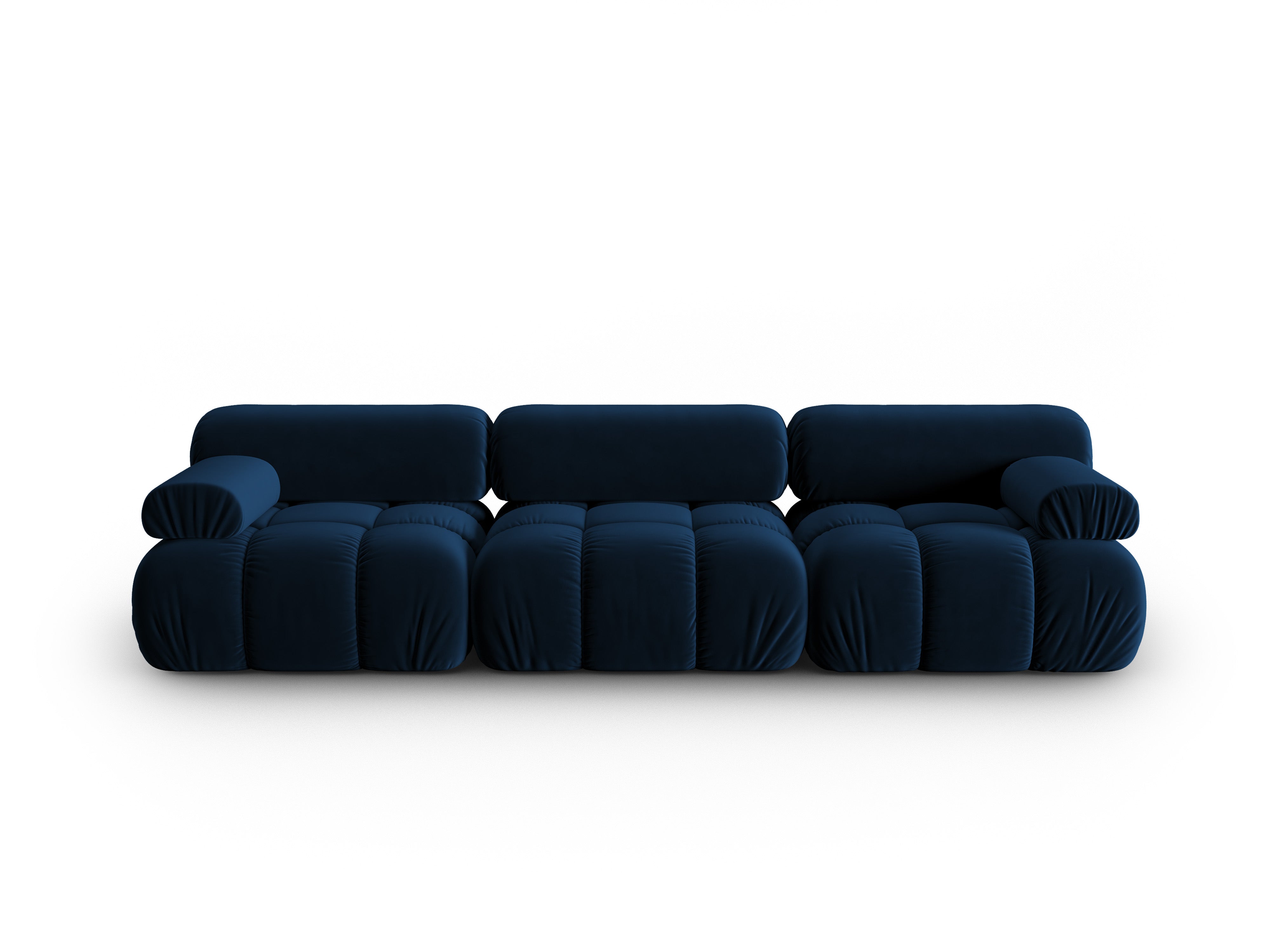 Sofa aus Samt 3-sitzig CORTINA königsblau