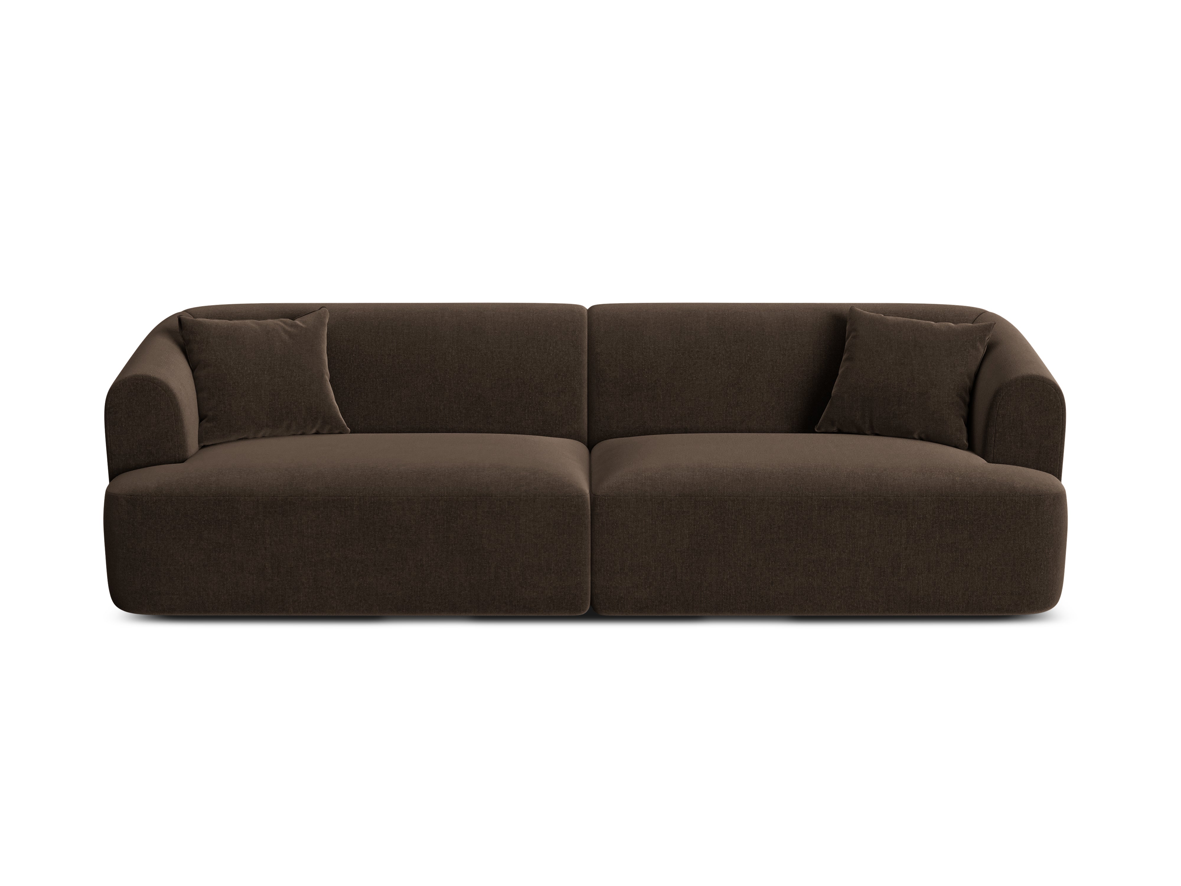 Sofa aksamitna 4-osobowa CAMPI czekoladowy