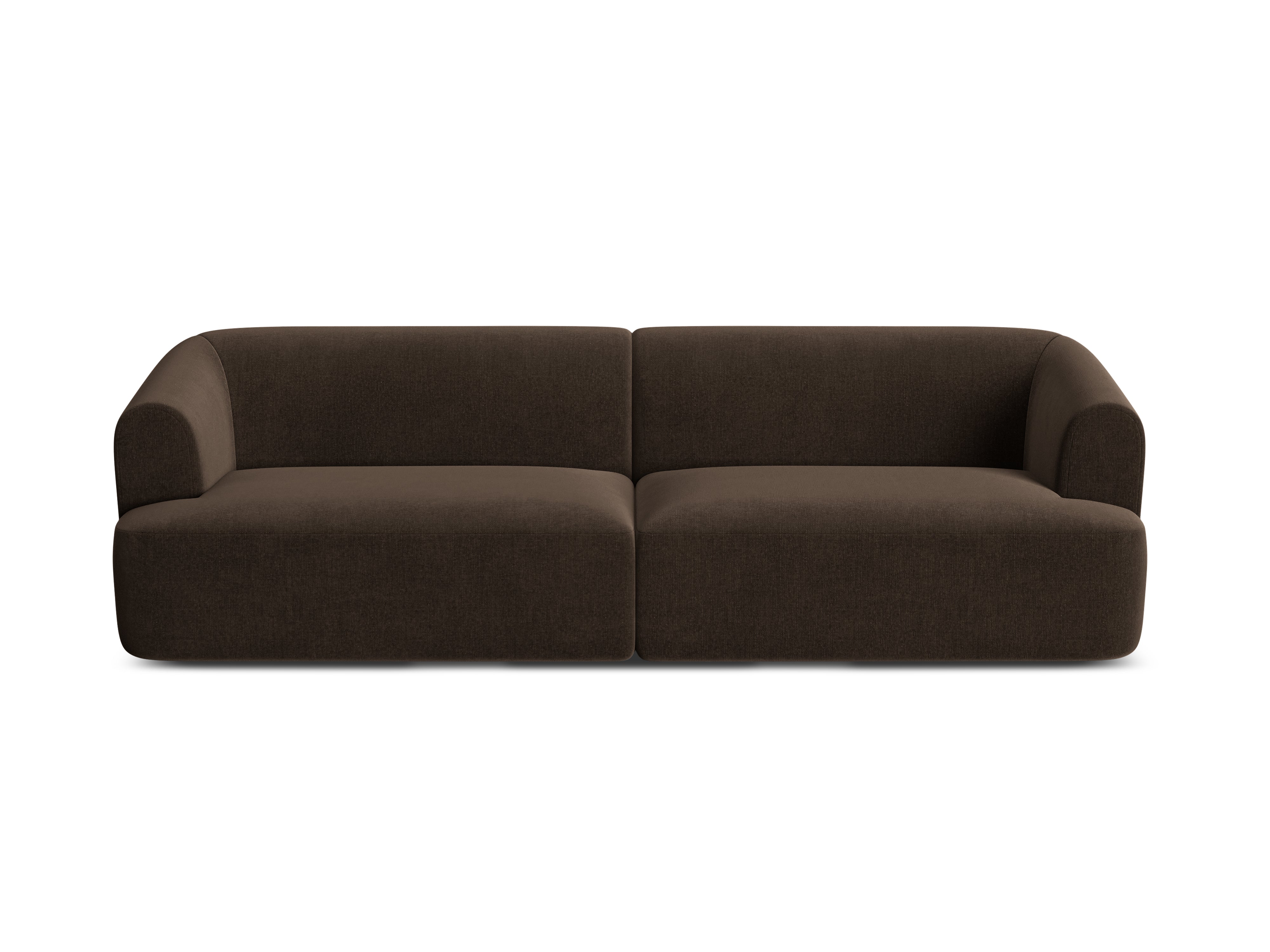 Sofa aksamitna 4-osobowa CAMPI czekoladowy