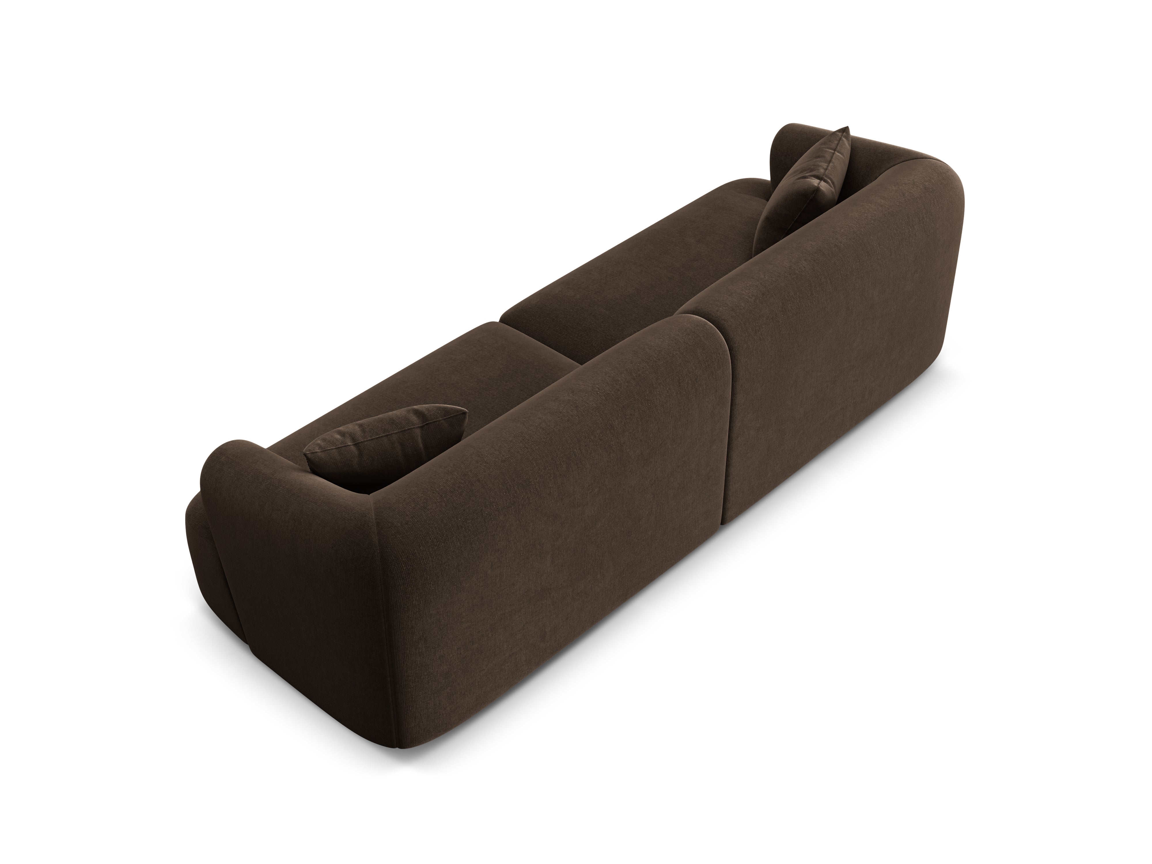 Sofa aksamitna 4-osobowa CAMPI czekoladowy