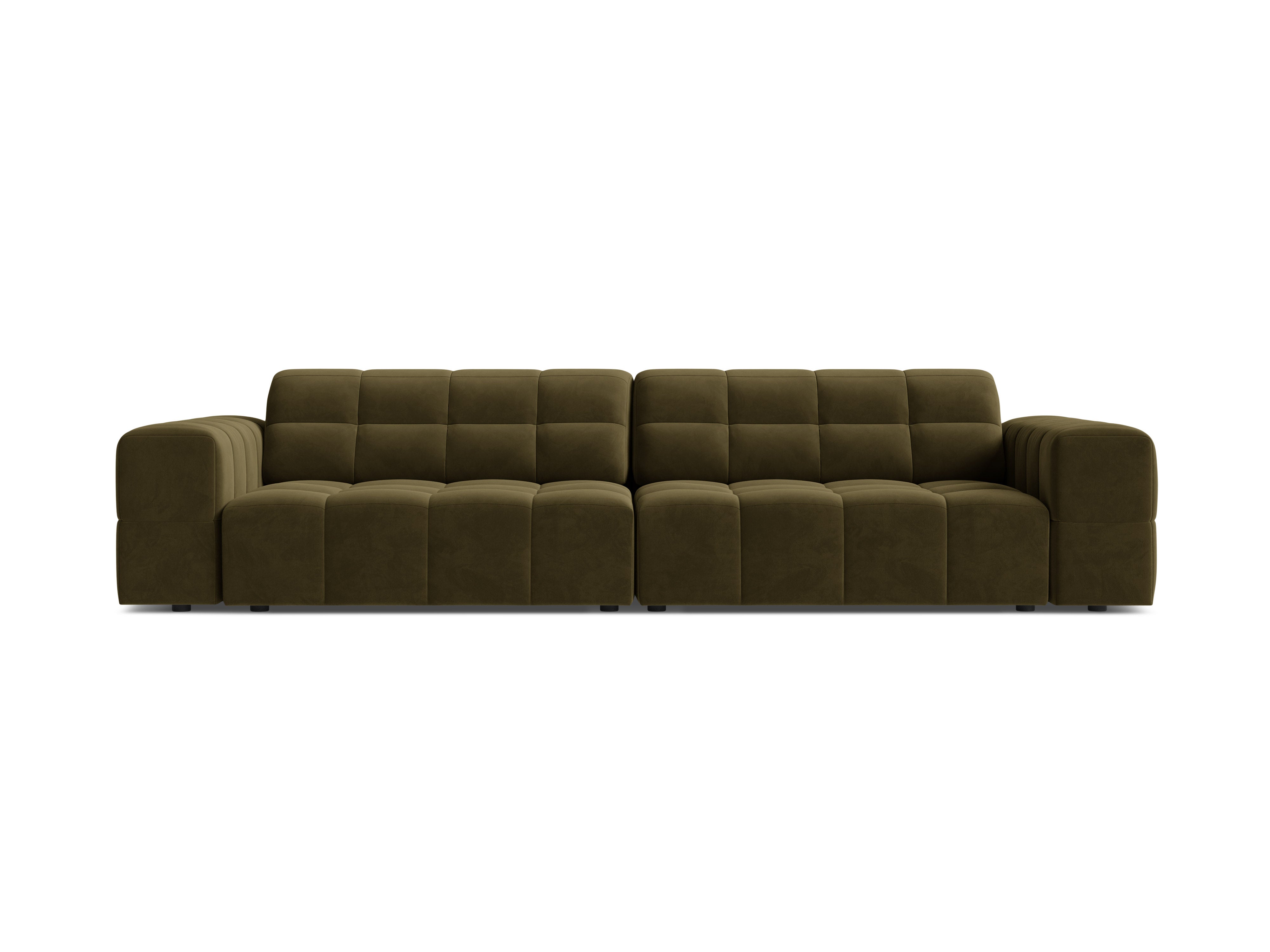 Sofa aksamitna 4-osobowa CHICAGO oliwkowy