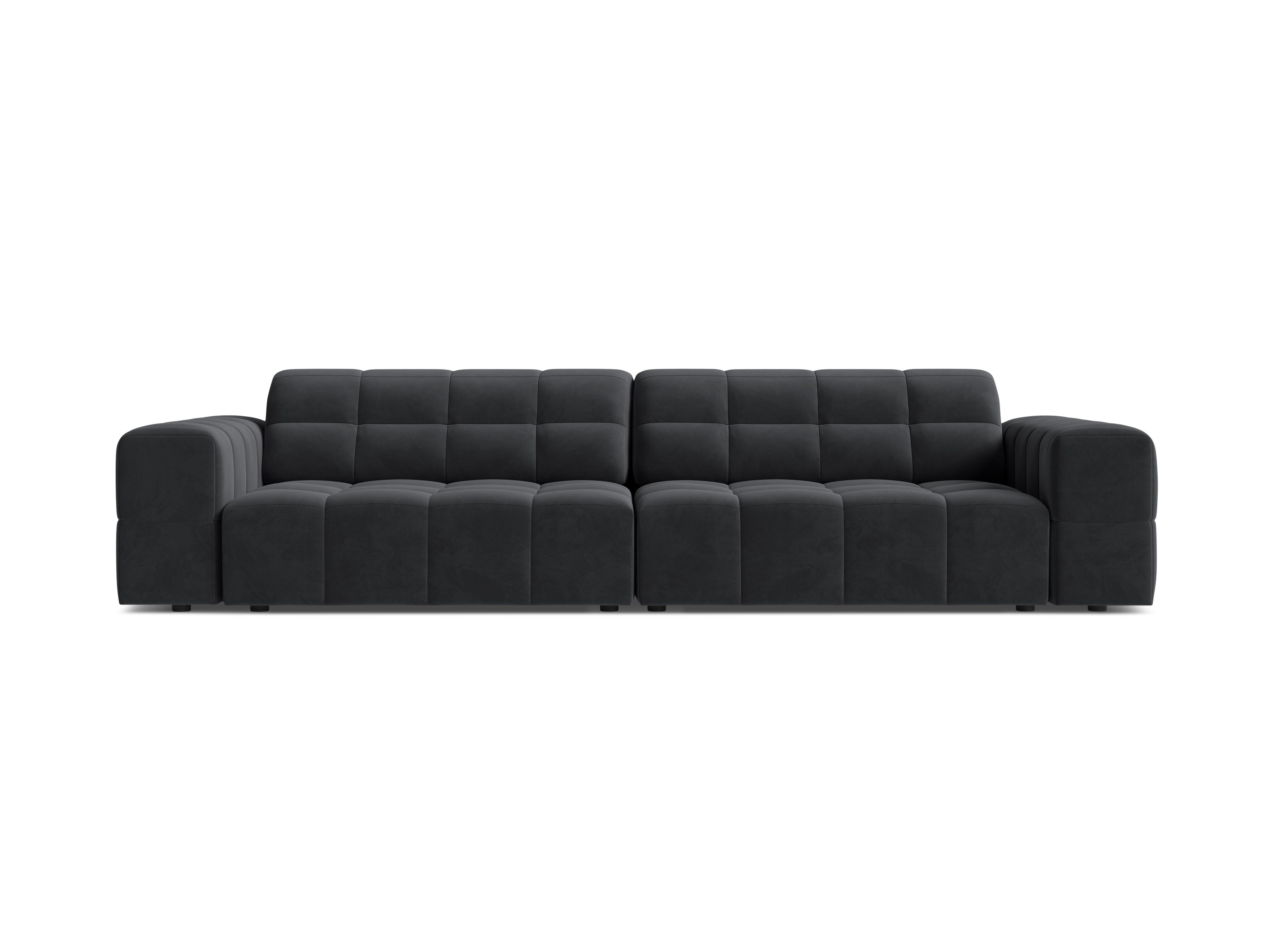 Sofa aksamitna 4-osobowa CHICAGO ciemnoszary