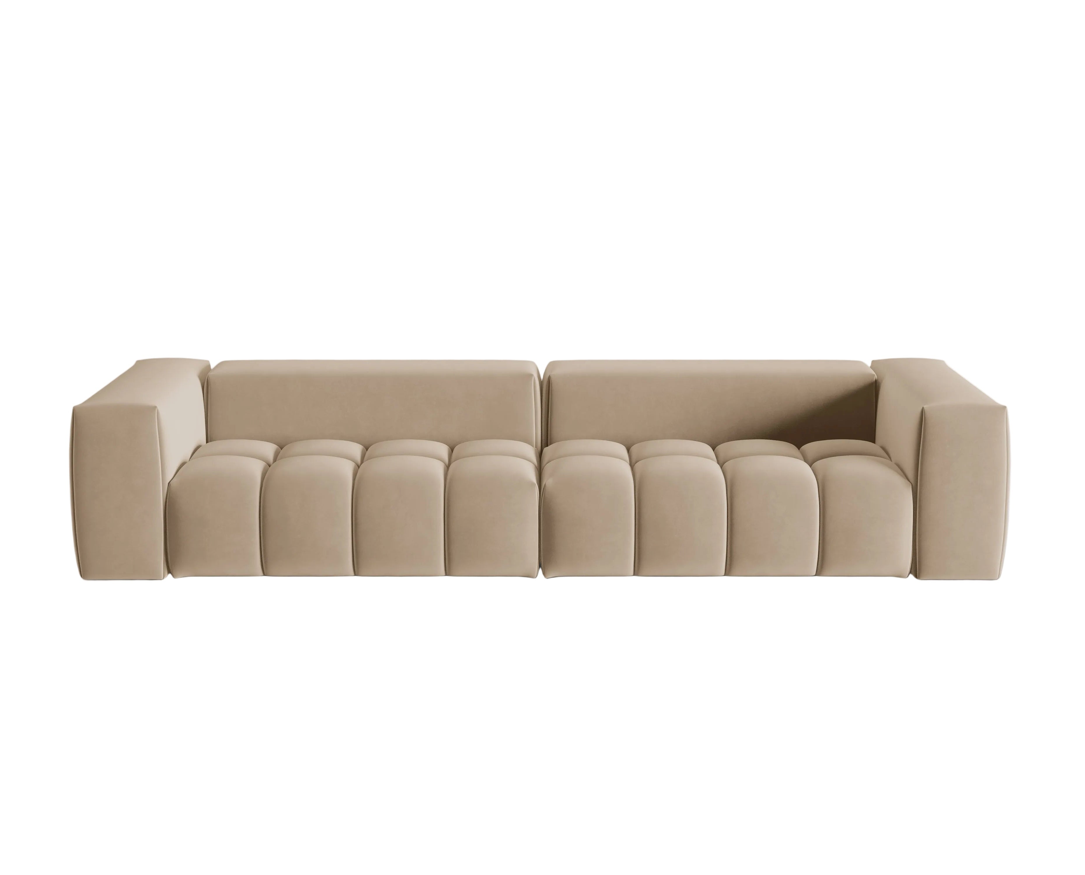 Sofa aksamitna 5-osobowa VERONA piaskowy – Cosmopolitan Design