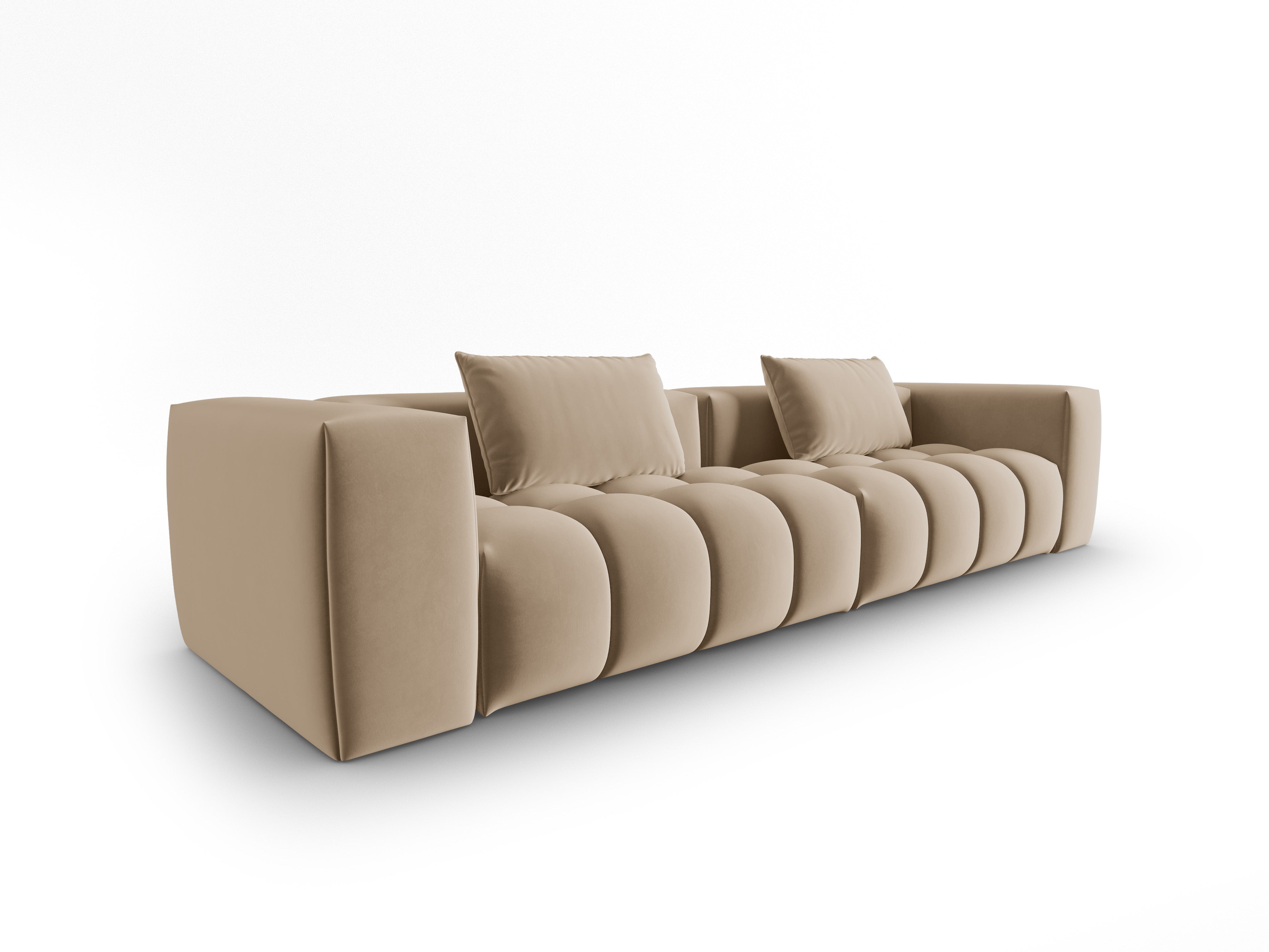 Sofa aksamitna 5-osobowa VERONA piaskowy – Cosmopolitan Design
