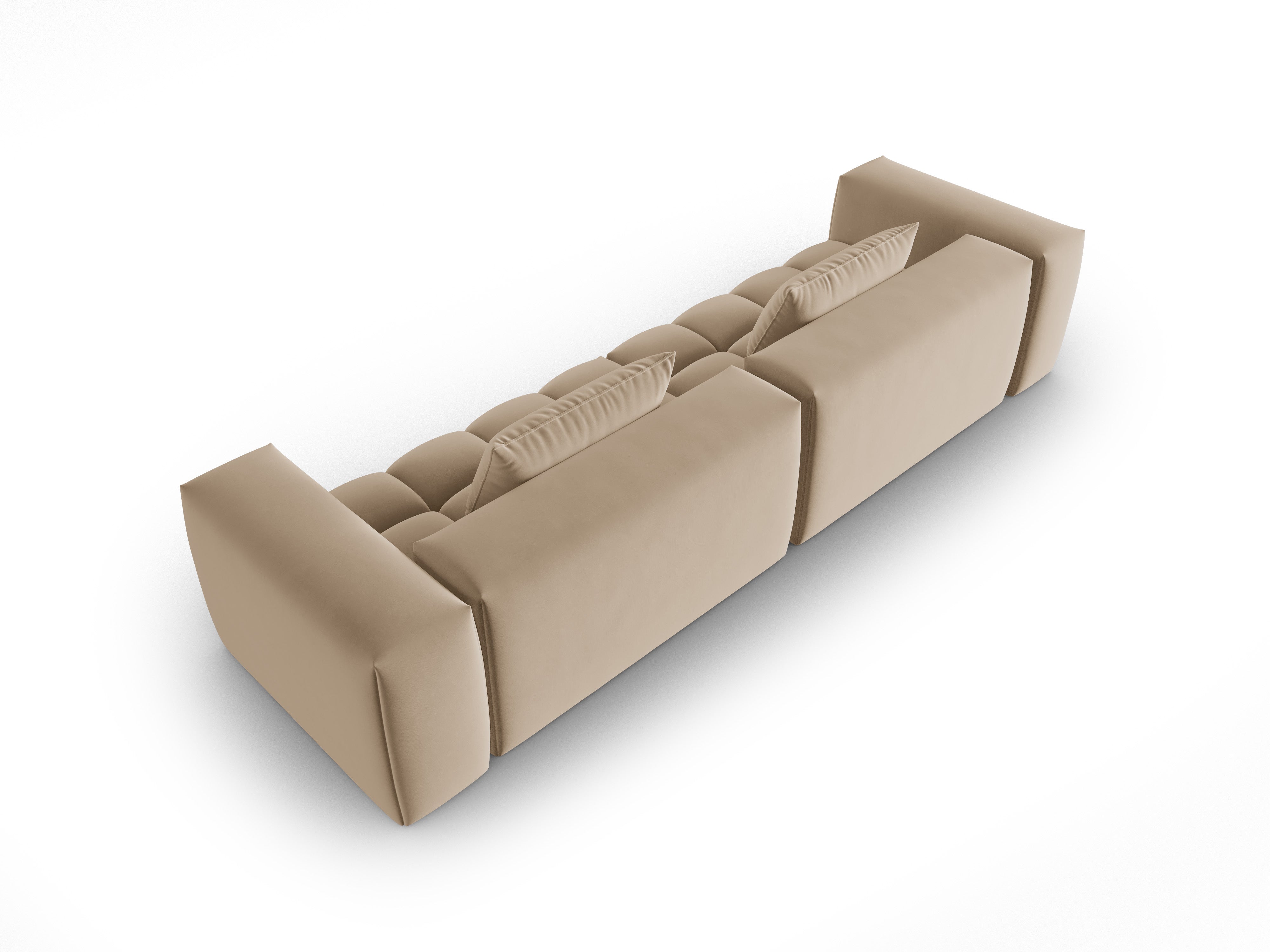 Sofa aksamitna 5-osobowa VERONA piaskowy – Cosmopolitan Design