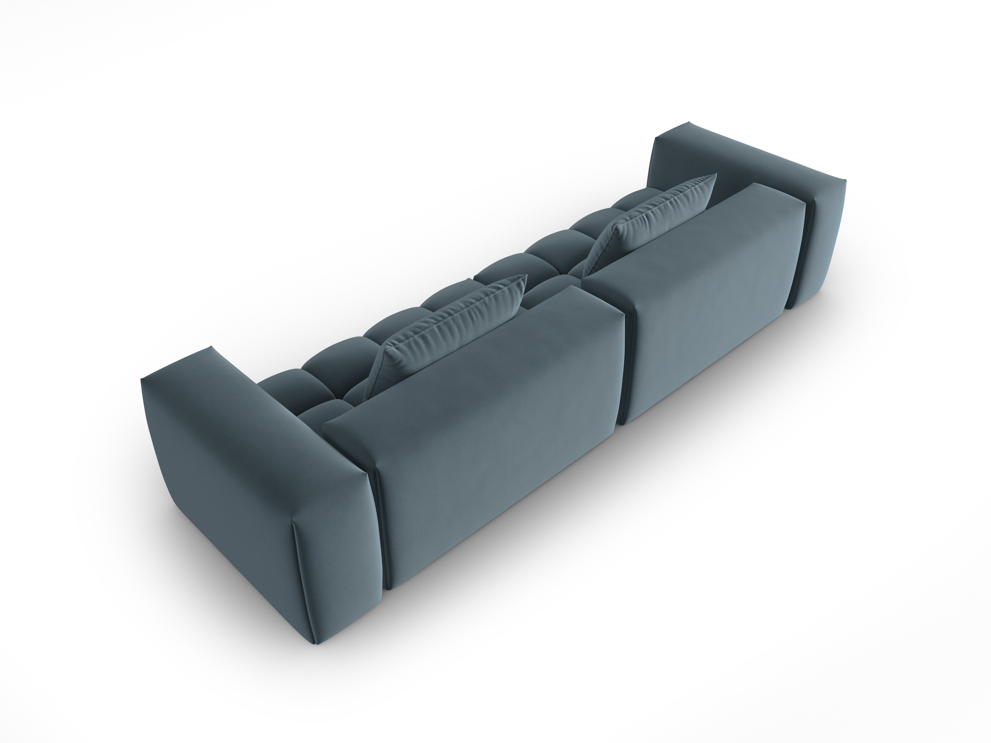 Sofa aksamitna 5-osobowa VERONA niebieski – Cosmopolitan Design