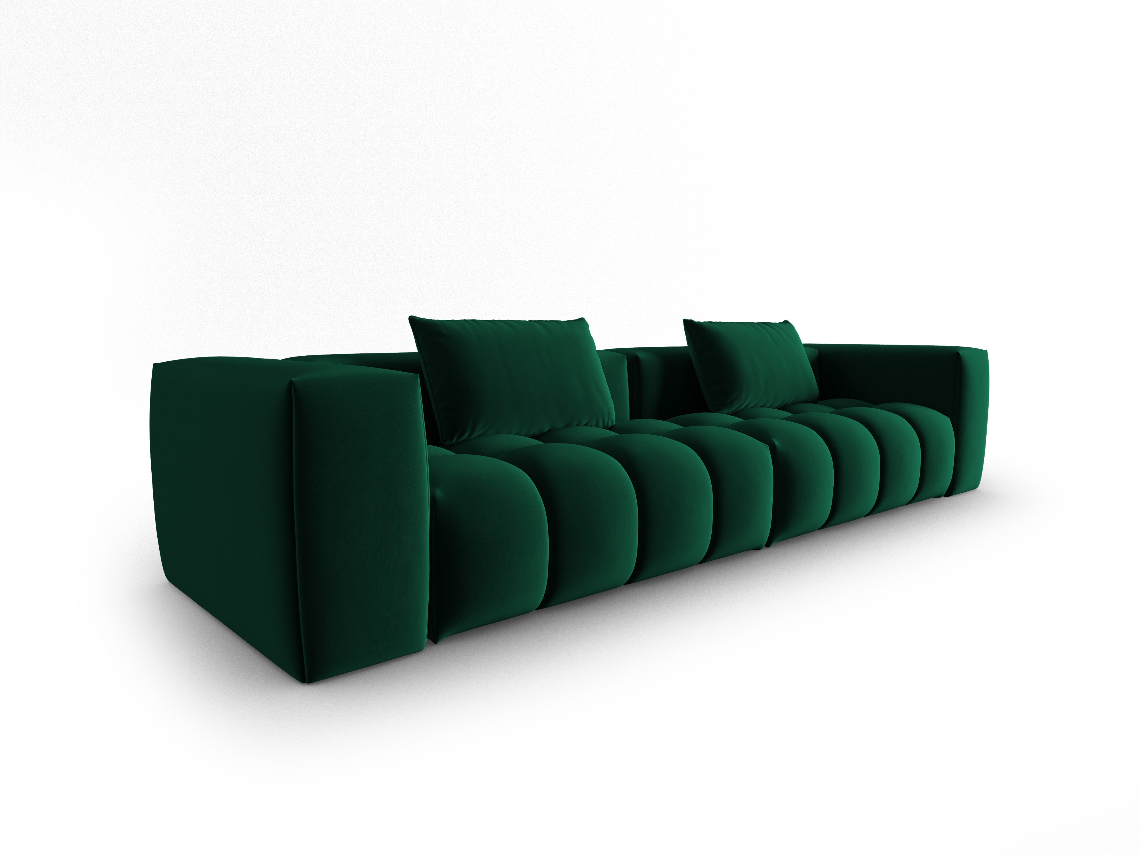 Sofa aus Samt für 5 Personen VERONA in Flaschengrün