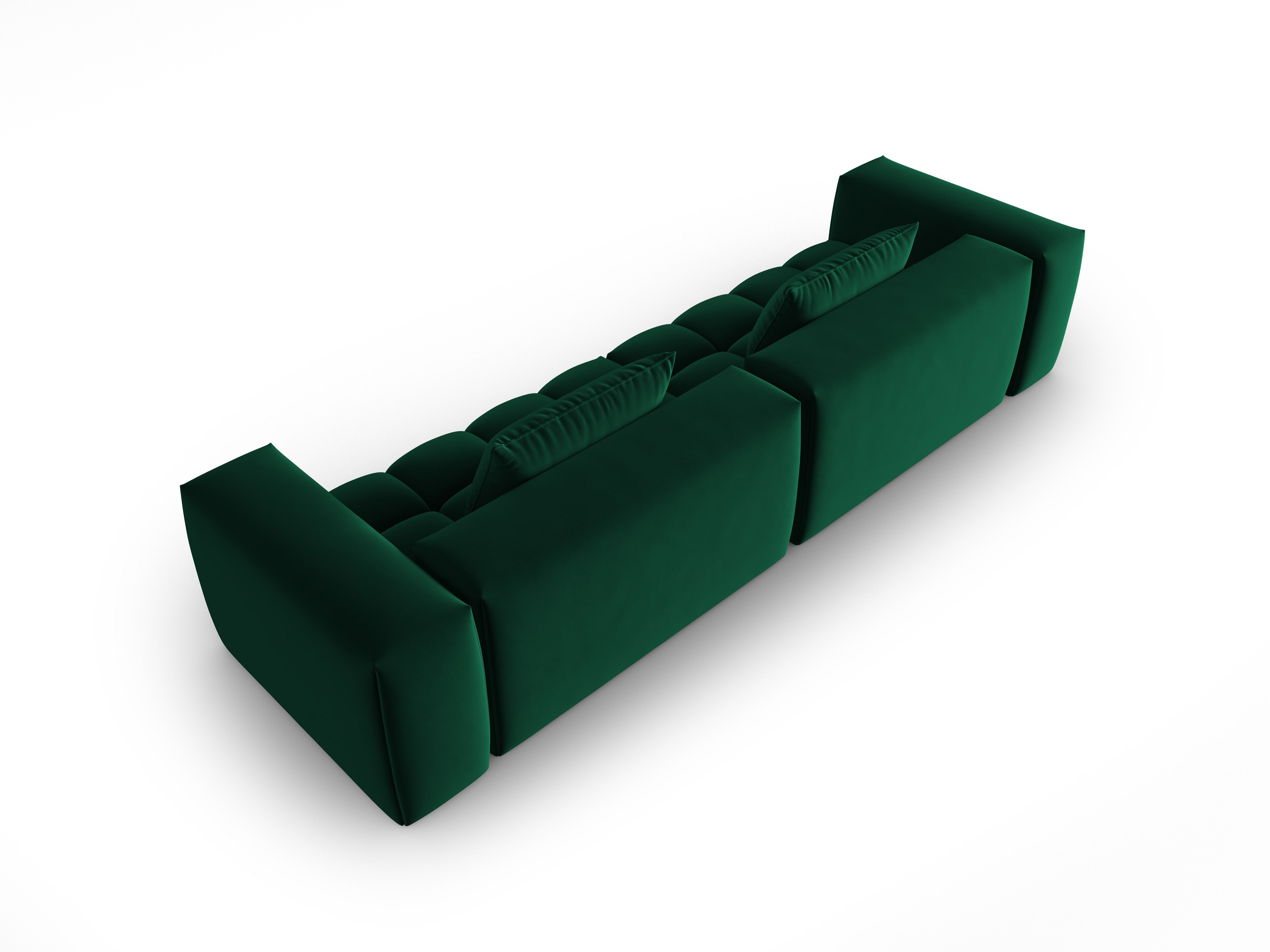 Sofa aus Samt für 5 Personen VERONA in Flaschengrün