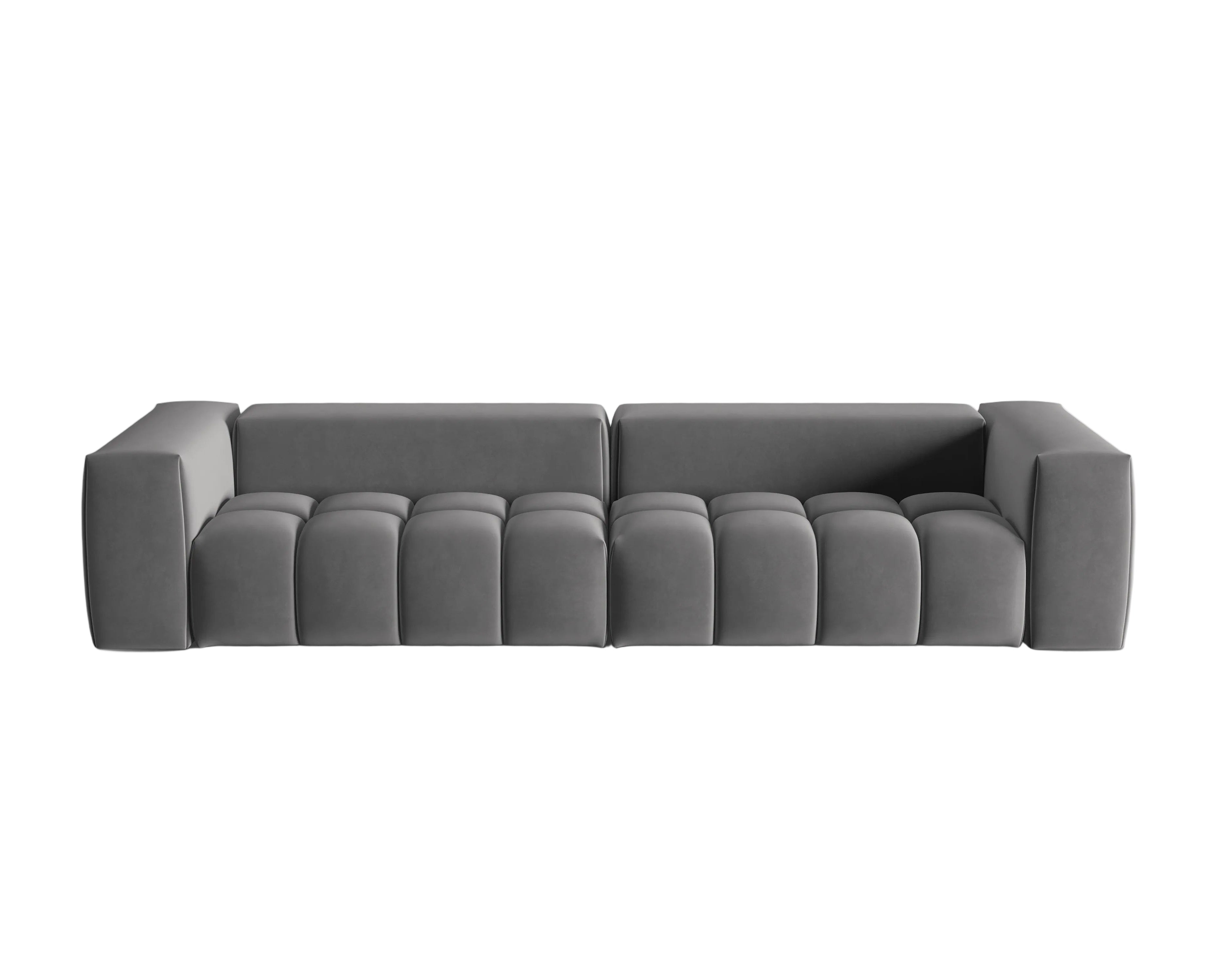 Sofa aksamitna 5-osobowa VERONA szary – Cosmopolitan Design