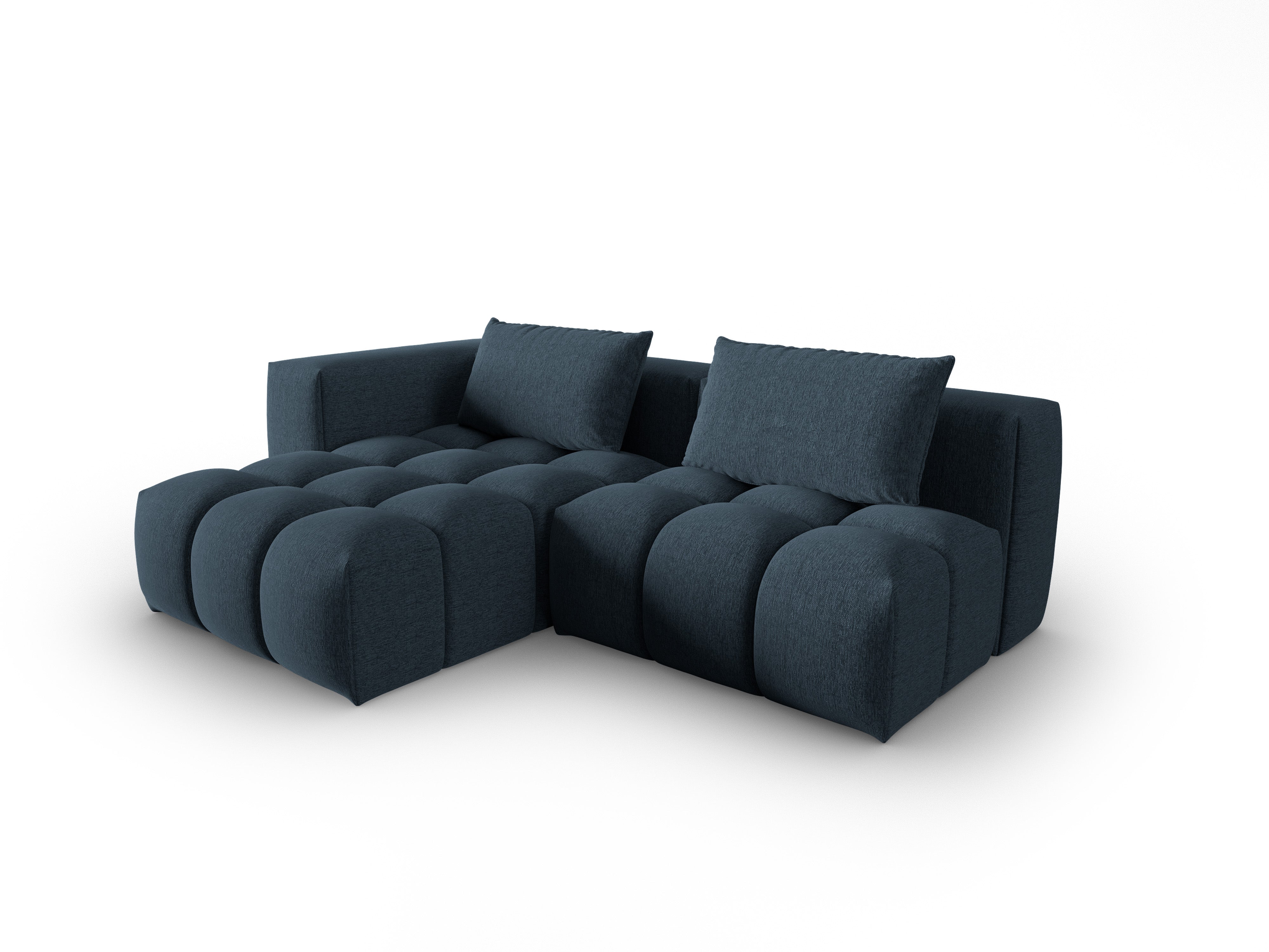 Left-facing open 3-seater corner sofa VERONA dark blue