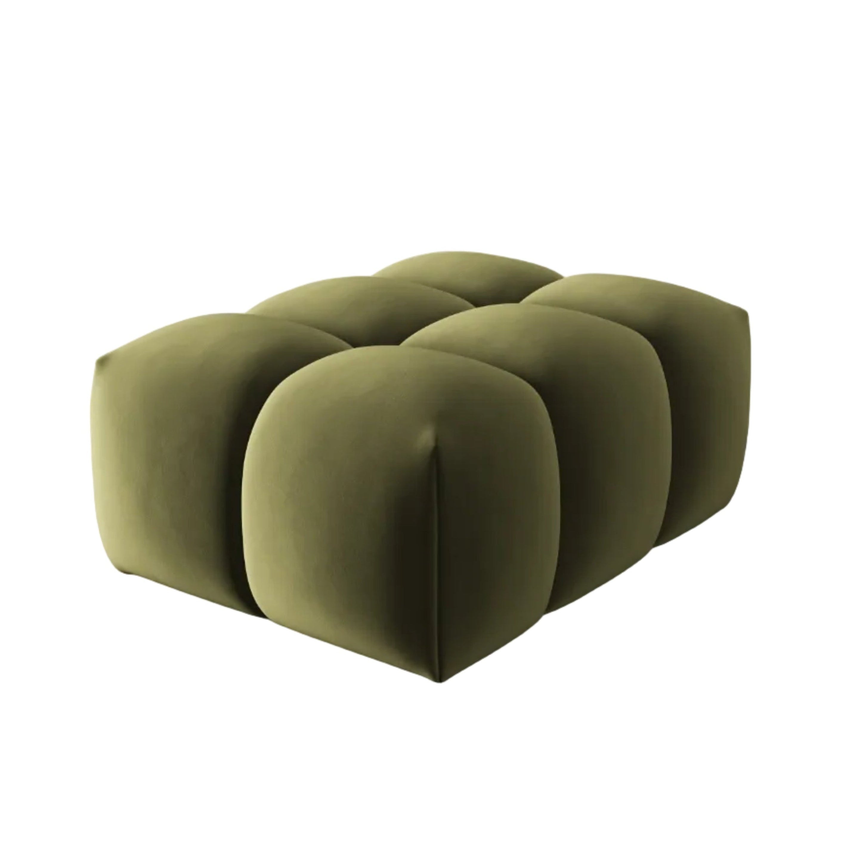 Velvet Pouf VERONA Light Green
