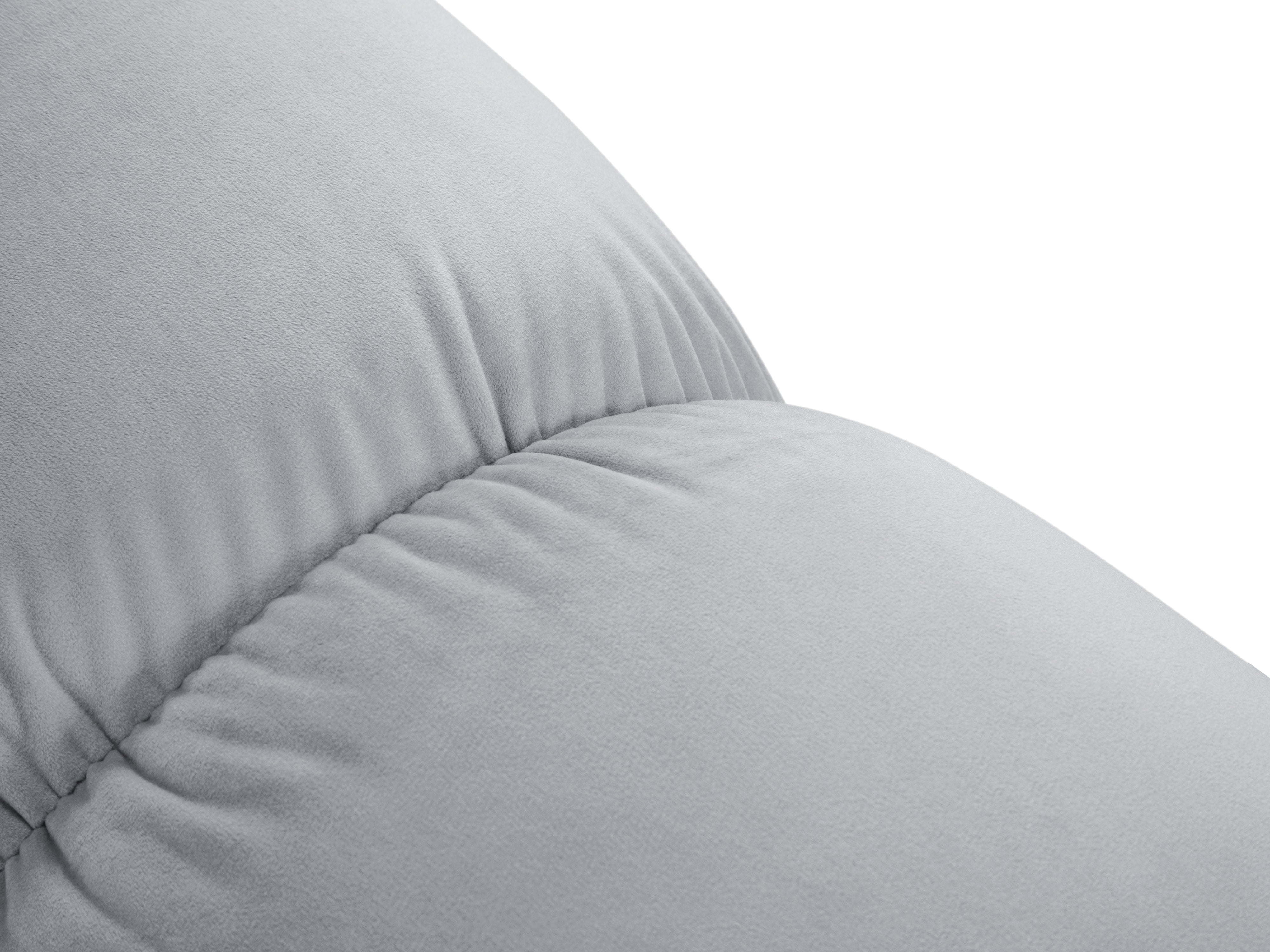 CORTINA Velvet Pouf in Light Blue